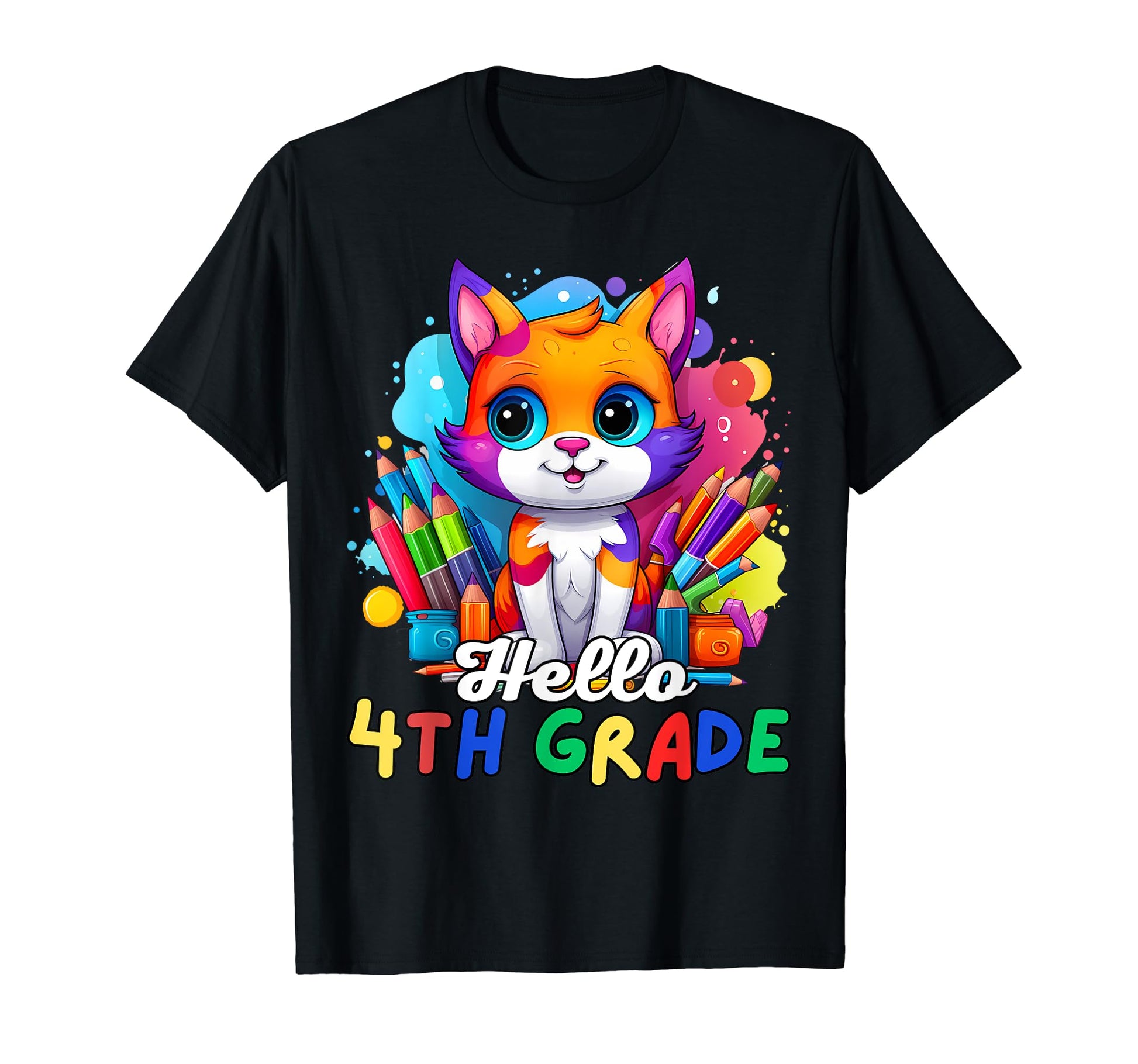 Hello 4Th Grade Back To School First Day T-Shirt - Unique Graphic Unisex - T-Shirt, Sweatshirt, Hoodie