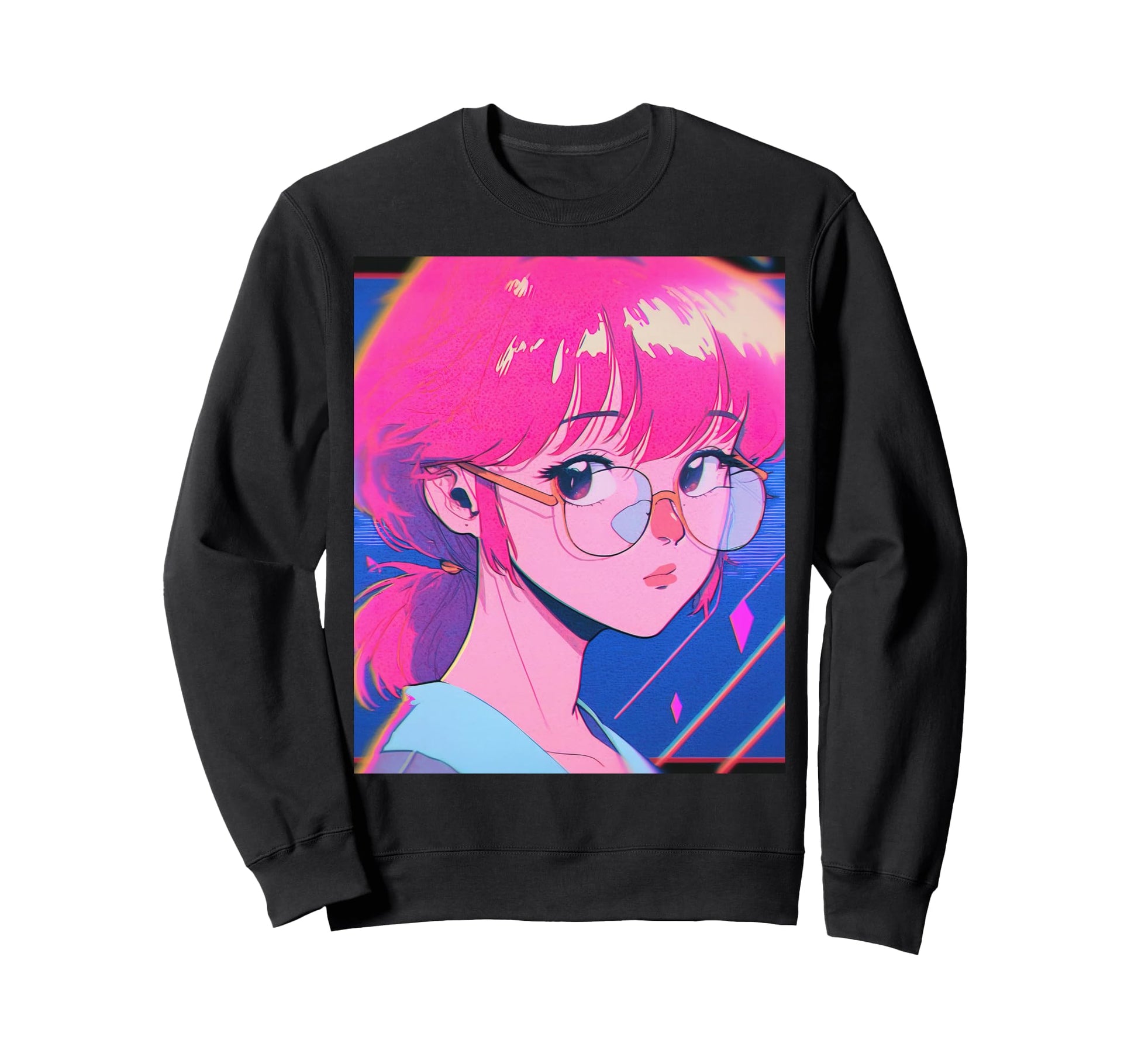 Vaporwave Aesthetic 80S Anime Sweatshirt - Graphic Print Men Women - T-Shirt, Sweatshirt, Hoodie