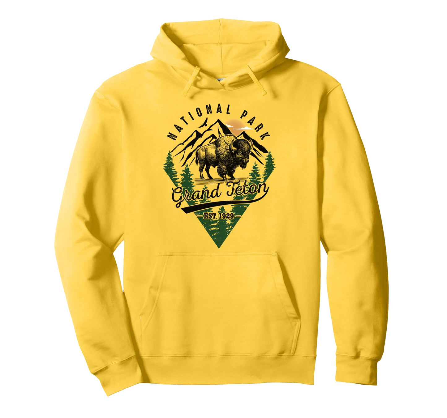 Hiking Grand Teton National Park Hoodie - Fun Novelty Design for Adults - T-Shirt, Sweatshirt, Hoodie