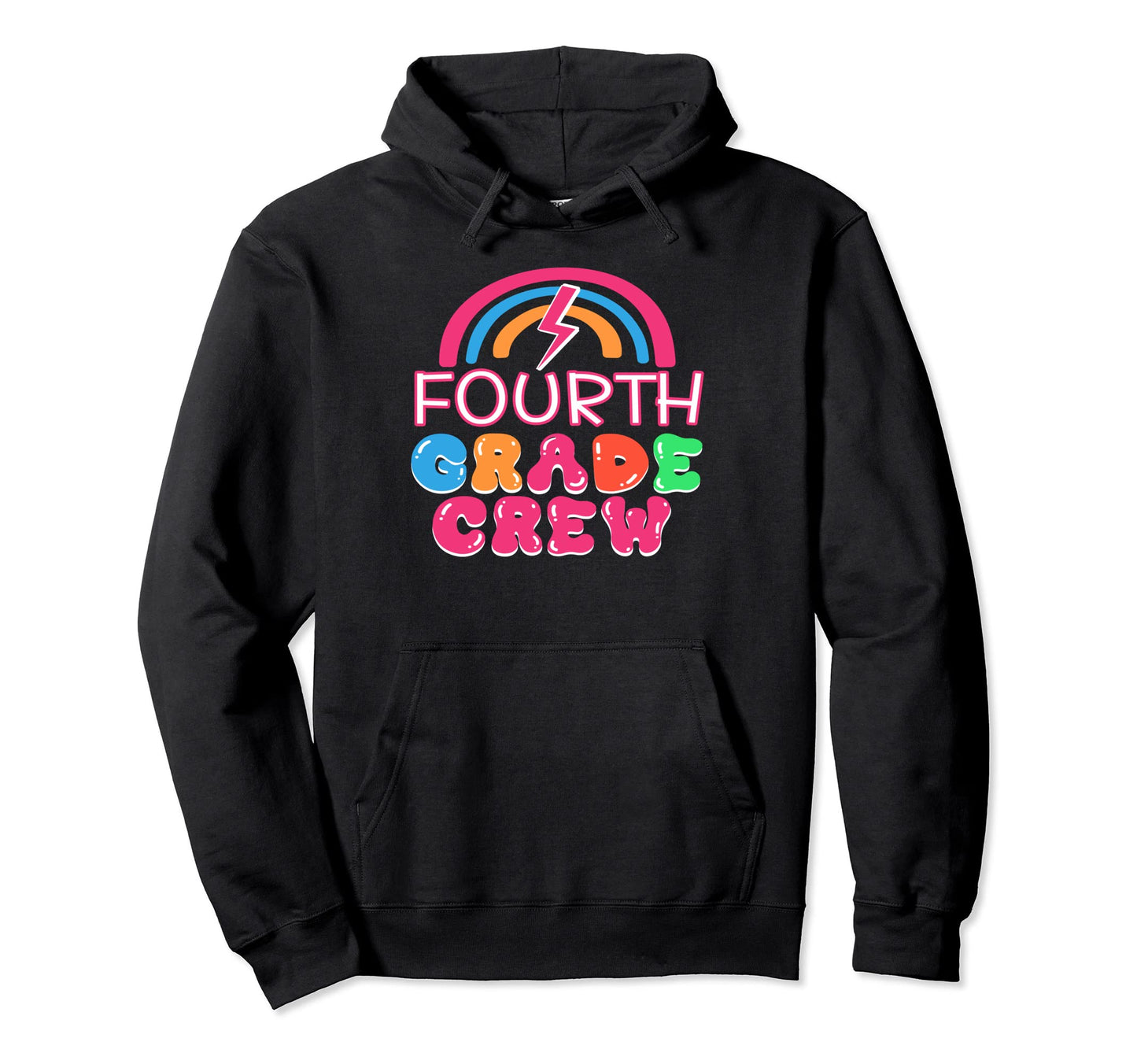 Fourth Grade Crew Groovy Fourth Grade Hoodie - Aesthetic Graphic Men Women - T-Shirt, Sweatshirt, Hoodie