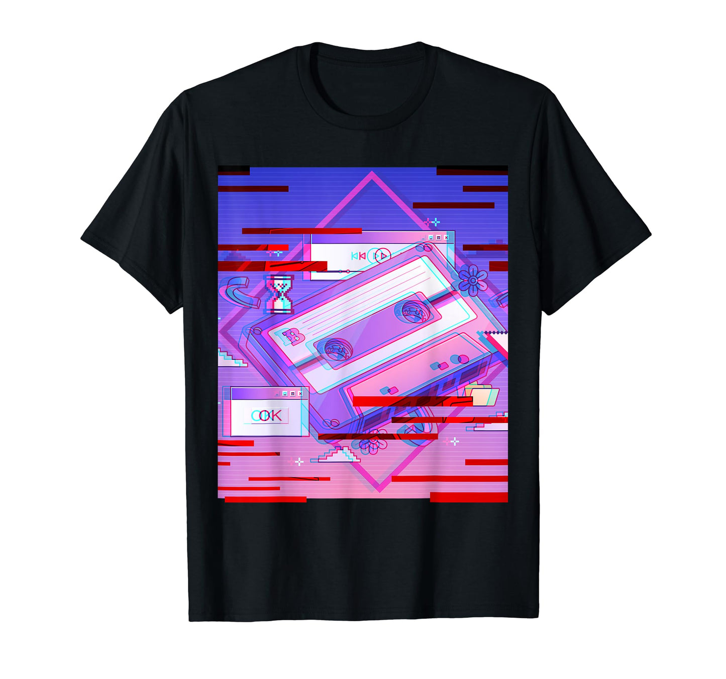 Japan Lofi Glitch Cassette Aesthetic T-Shirt - Trendy Graphic Men Women - T-Shirt, Sweatshirt, Hoodie