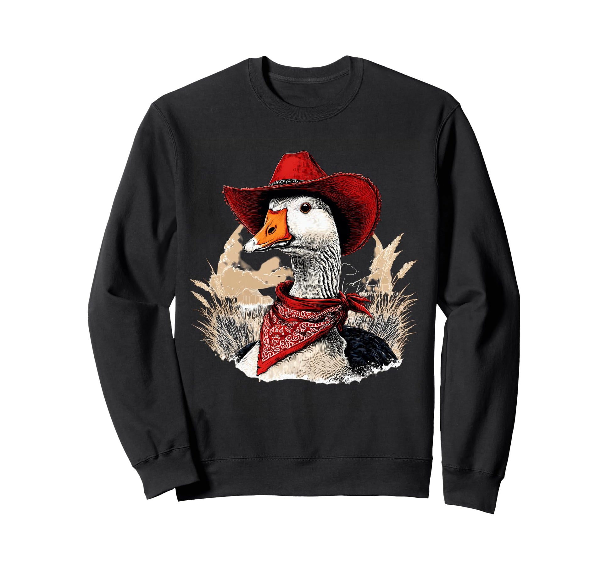 Country Cowboy Goose Rodeo Cowgirl Sweatshirt - Unique Graphic Unisex - T-Shirt, Sweatshirt, Hoodie