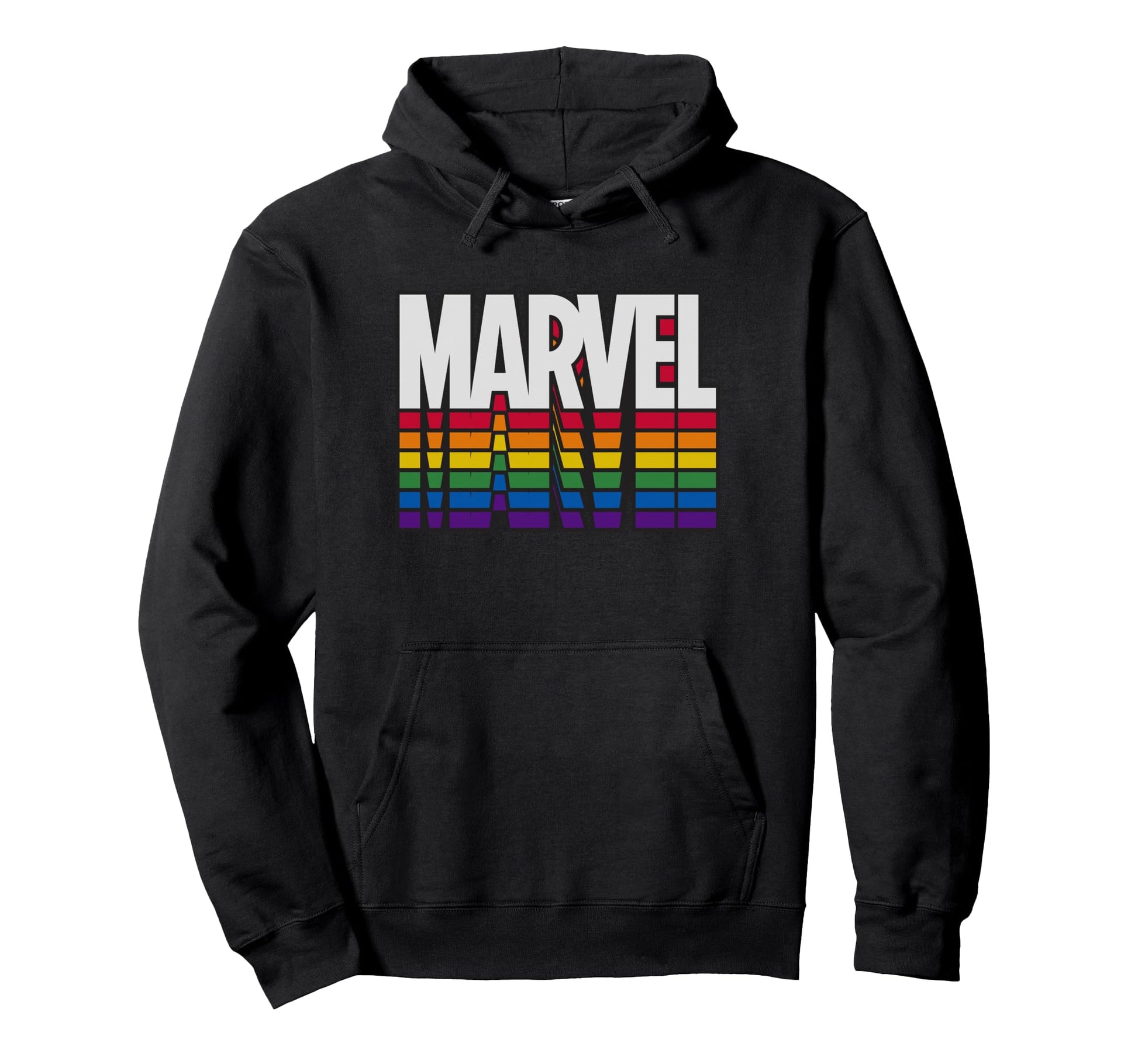 Marvel Comics Marvel Rainbow Title Hoodie - Casual Everyday Wear Men Women - T-Shirt, Sweatshirt, Hoodie