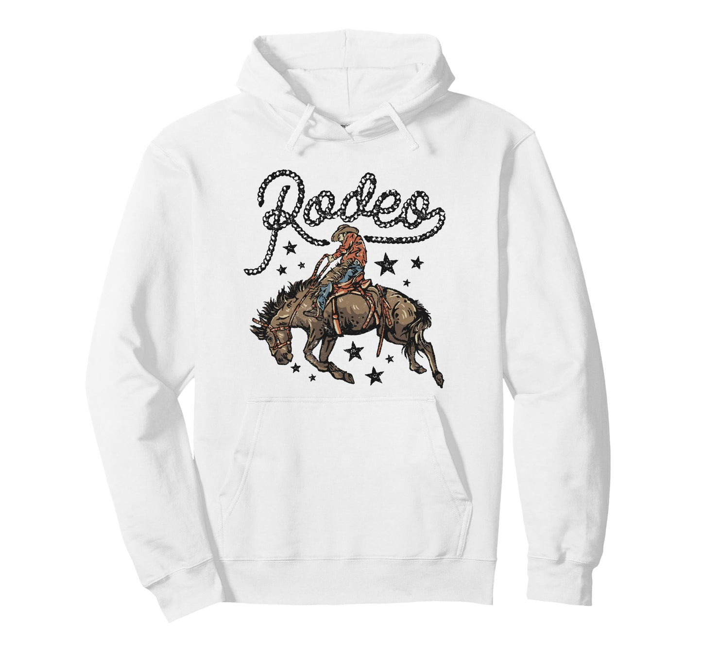 Rodeo Cowboy Cowgirl Horse Equestrian Hoodie - Unique Graphic Men Women - T-Shirt, Sweatshirt, Hoodie