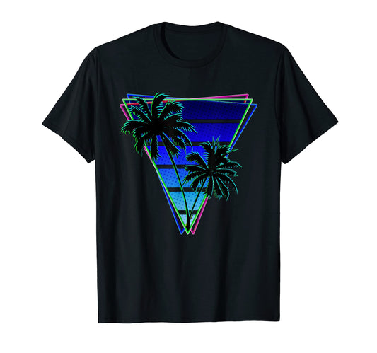 Blue Midnight Synthwave Inspired T-Shirt - Aesthetic Graphic for Adults - T-Shirt, Sweatshirt, Hoodie