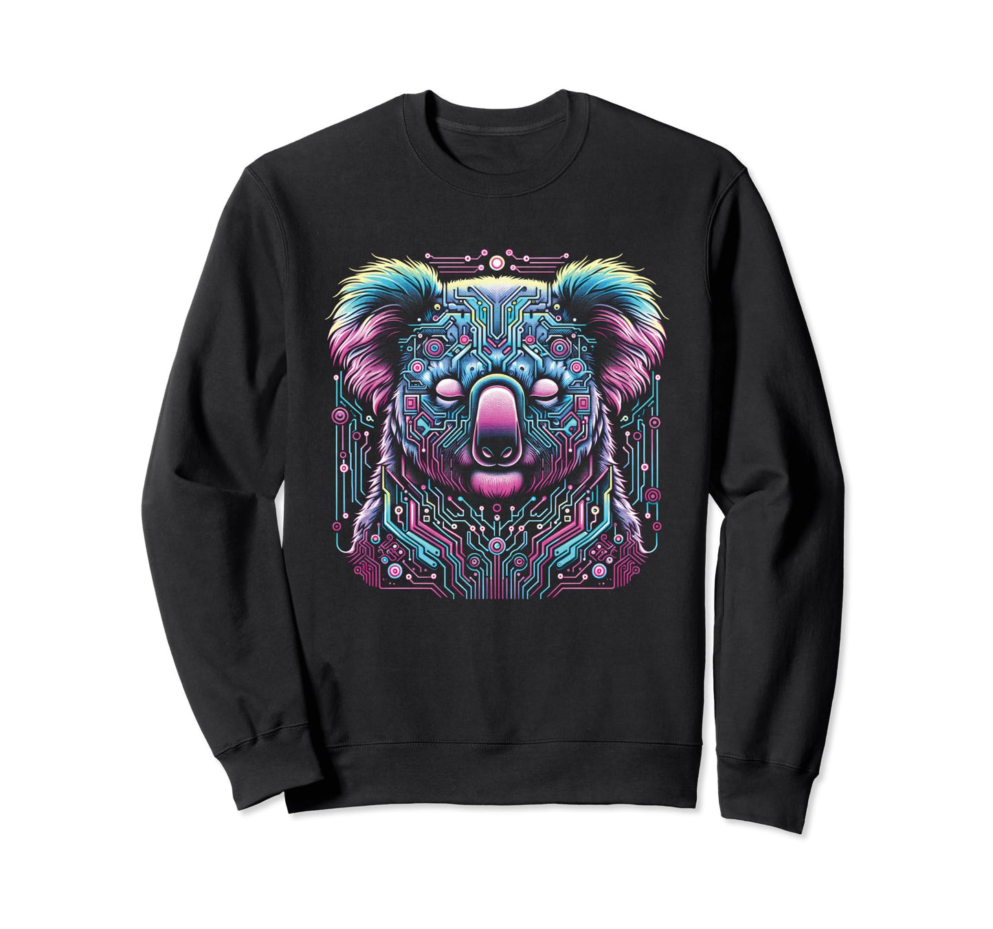 Vaporwave Koala Bear Cyberpunk Art 80S Sweatshirt - Unique Graphic Unisex - T-Shirt, Sweatshirt, Hoodie