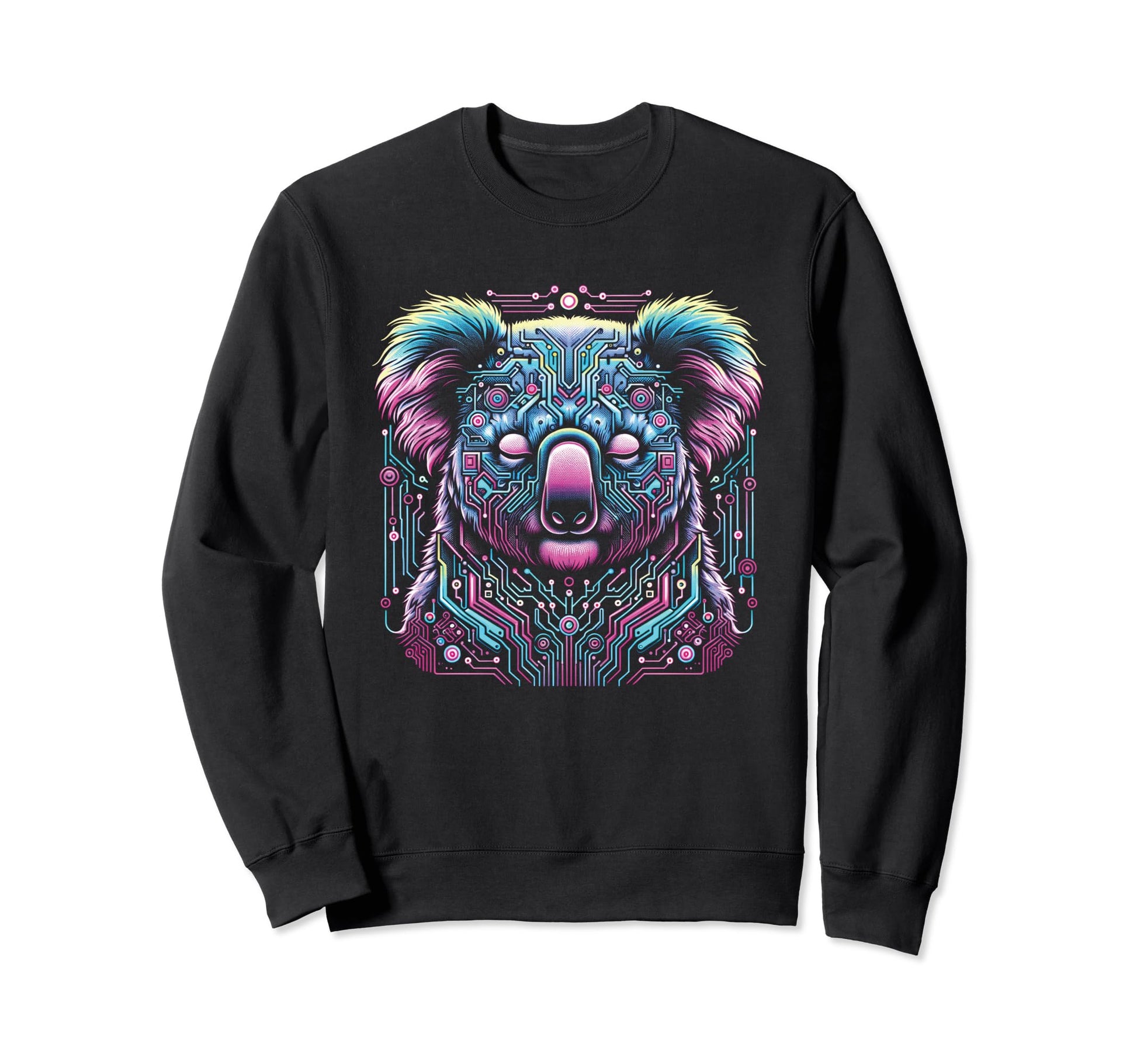 Vaporwave Koala Bear Cyberpunk Art 80S Sweatshirt - Unique Graphic Unisex - T-Shirt, Sweatshirt, Hoodie