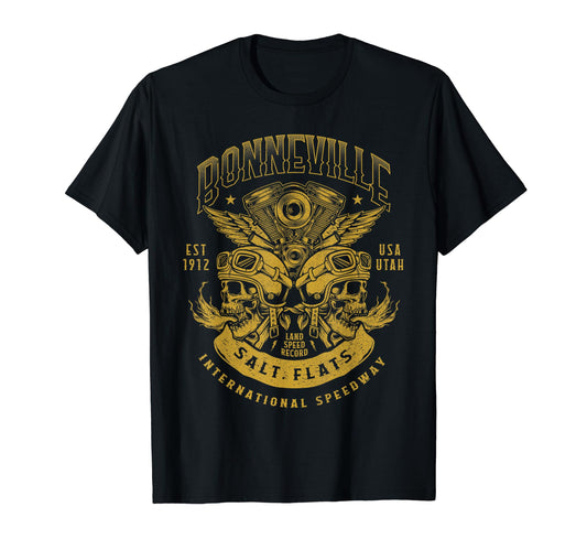 Bonneville Salt Flats Motorcycle T-Shirt - Fun Novelty Design for Adults - T-Shirt, Sweatshirt, Hoodie