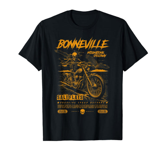 Bonneville Salt Flats Motorcycle T-Shirt - Novelty Apparel for Adults - T-Shirt, Sweatshirt, Hoodie