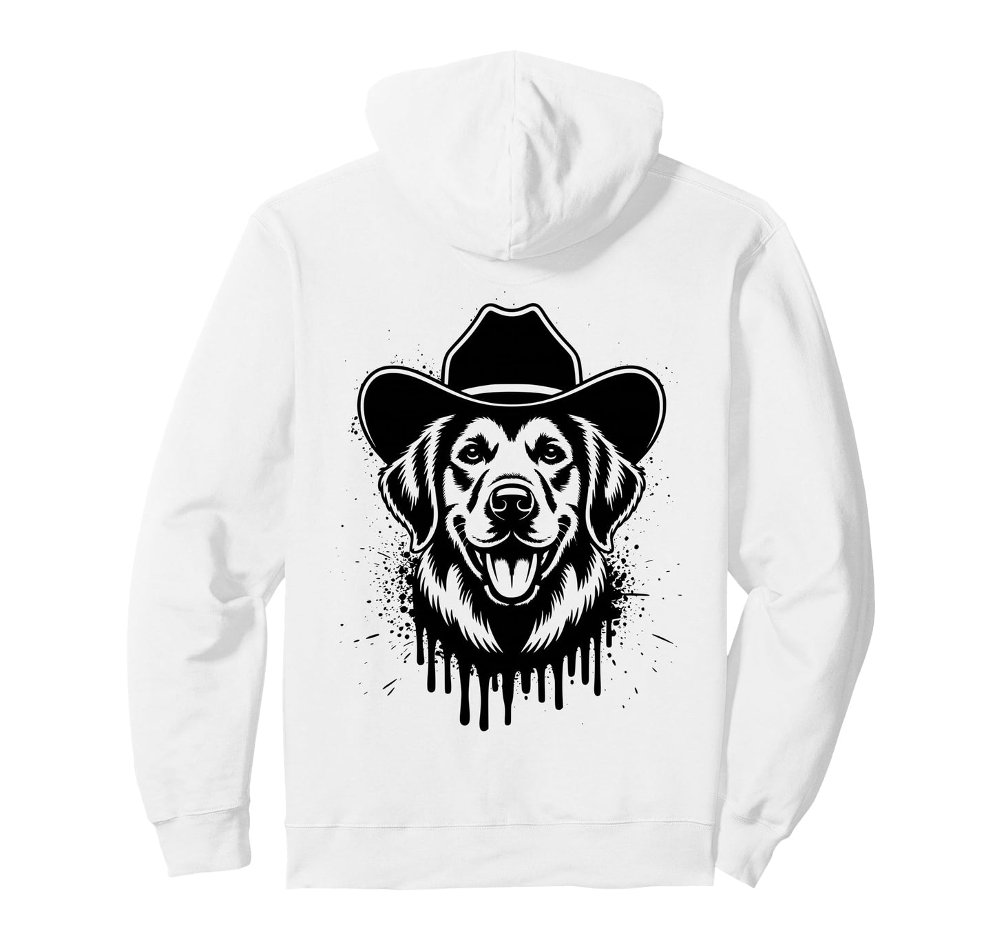 Funny Golden Retriever Cowboy Western Hoodie - Novelty Apparel Men Women - T-Shirt, Sweatshirt, Hoodie