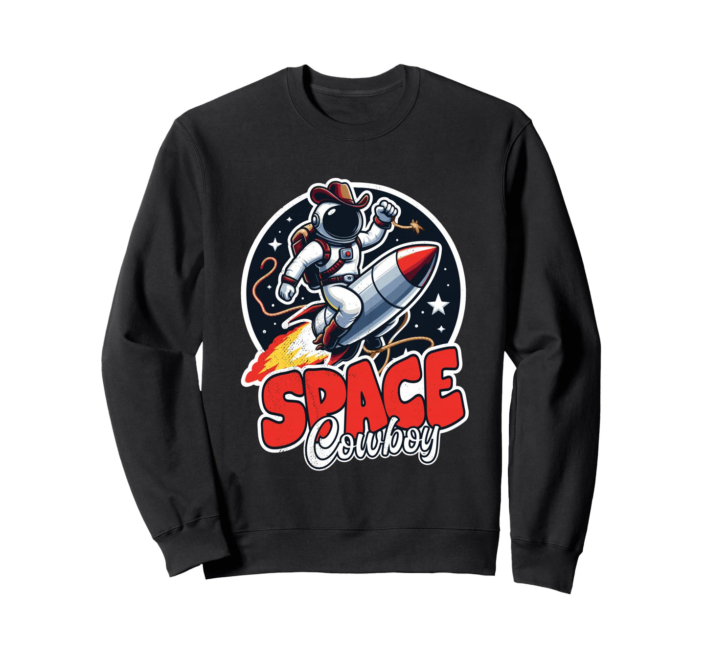 Space Cowboy Astronaut Rocket Sweatshirt - Streetwear Style for Adults - T-Shirt, Sweatshirt, Hoodie
