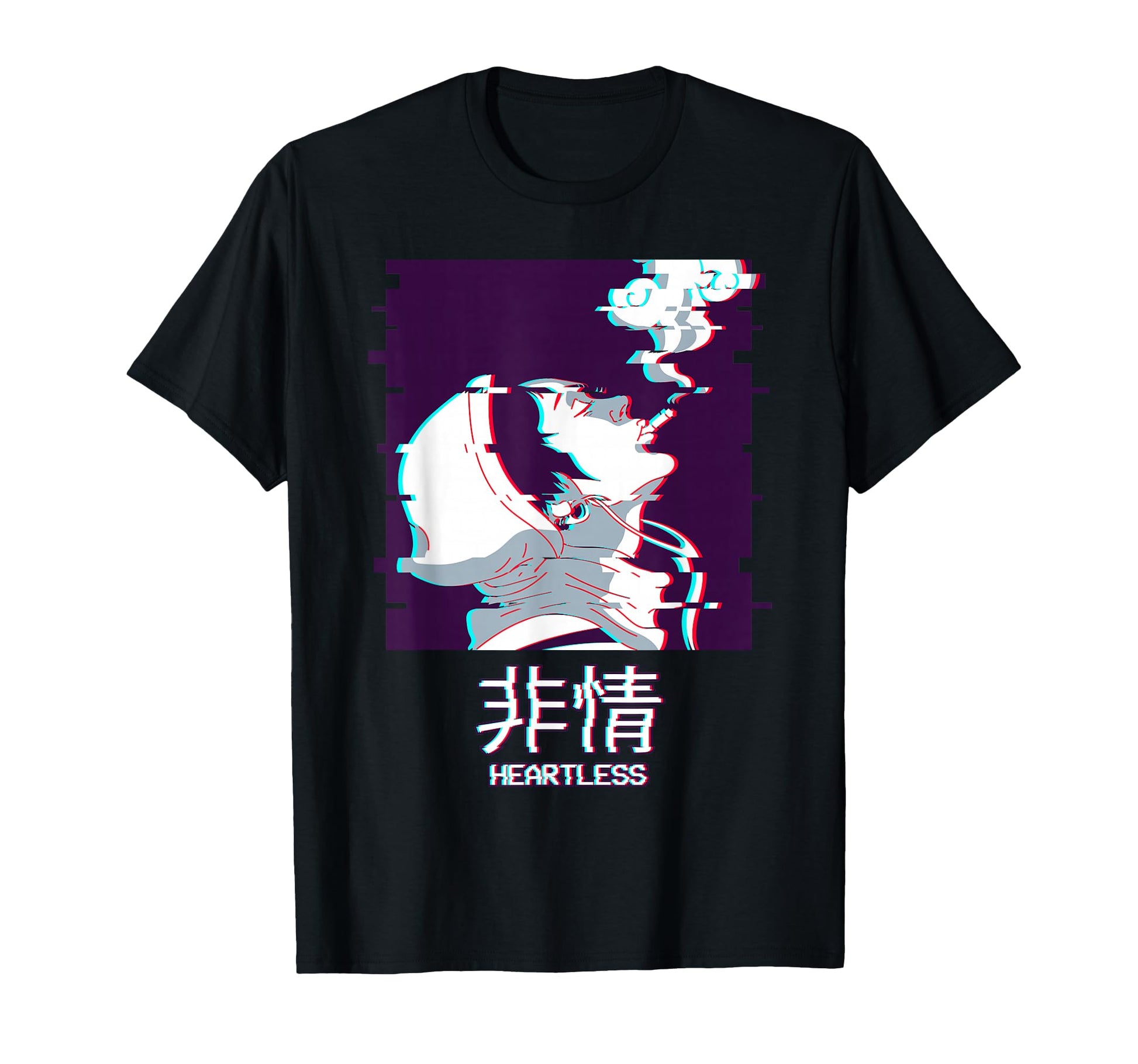 Sad Anime Vaporwave Aesthetic Heartless T-Shirt - Streetwear Style Unisex - T-Shirt, Sweatshirt, Hoodie