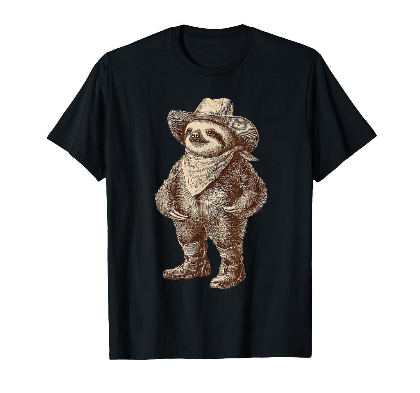 Sloth Cowboy Rodeo Cowgirl Western T-Shirt - Fun Novelty Design Unisex - T-Shirt, Sweatshirt, Hoodie