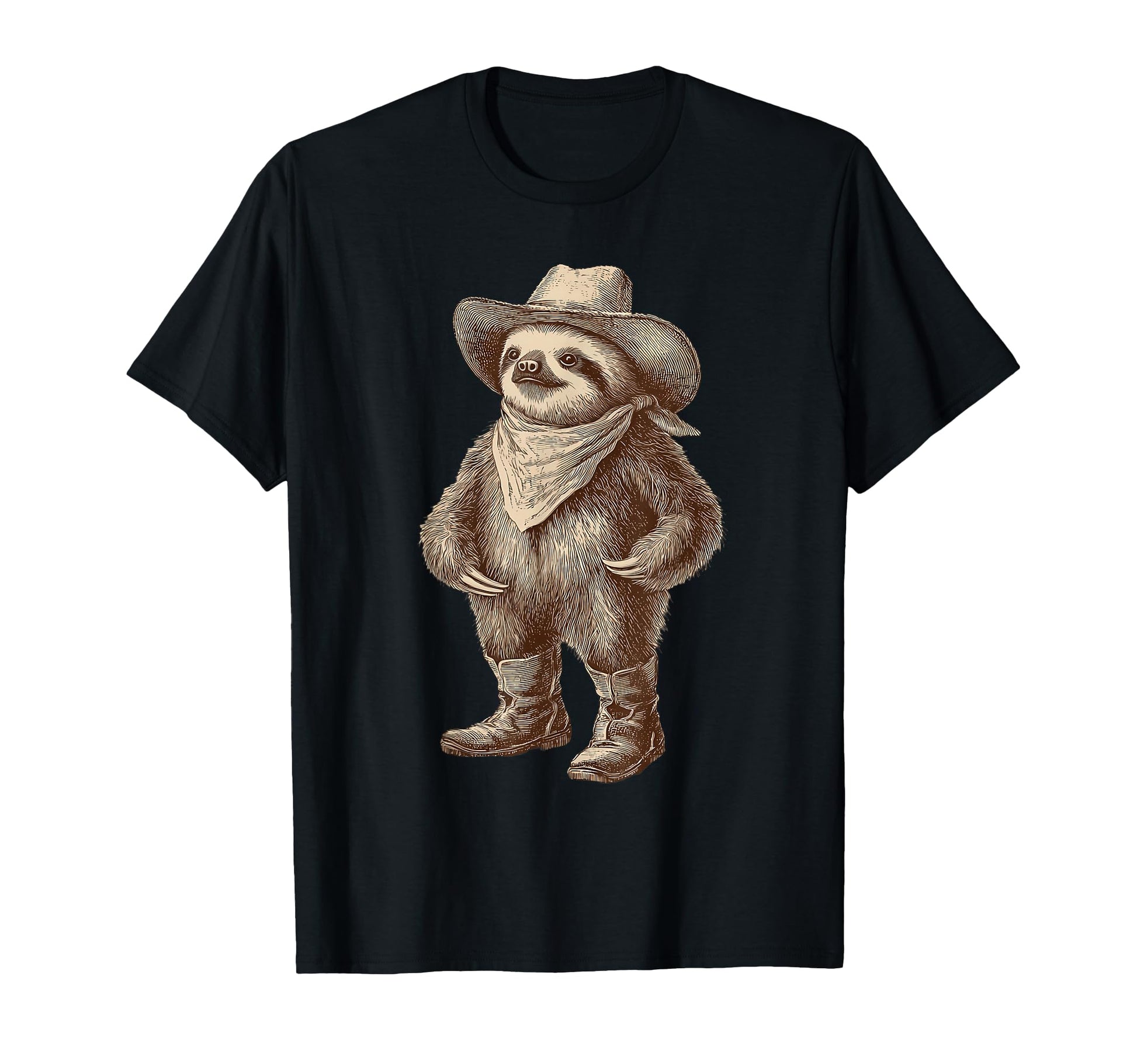 Sloth Cowboy Rodeo Cowgirl Western T-Shirt - Fun Novelty Design Unisex - T-Shirt, Sweatshirt, Hoodie