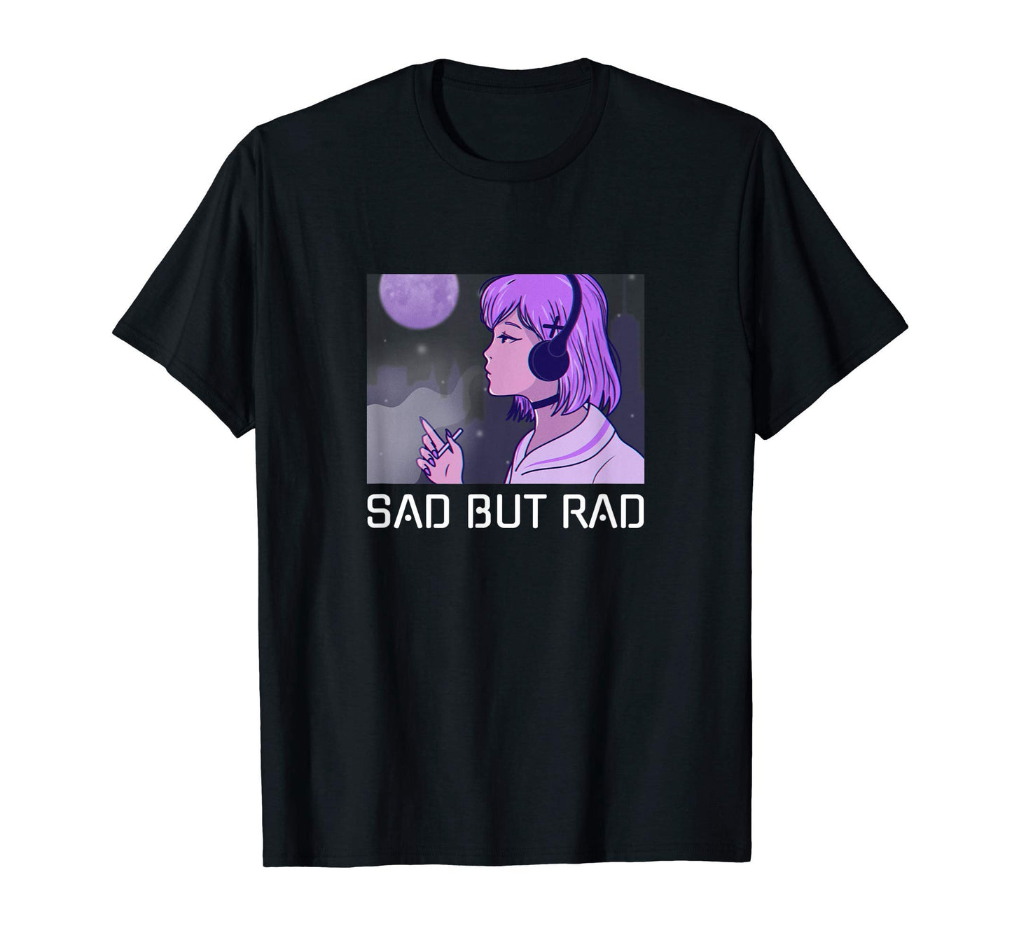 Sad But Rad Japanese Text Aesthetic T-Shirt - Custom Art Print for Adults - T-Shirt, Sweatshirt, Hoodie