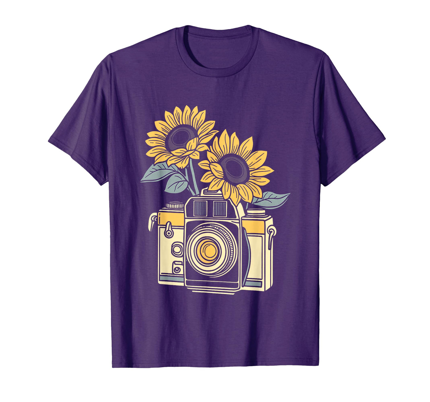 Photographer Sunflower Camera T-Shirt - Novelty Apparel Men Women - T-Shirt, Sweatshirt, Hoodie