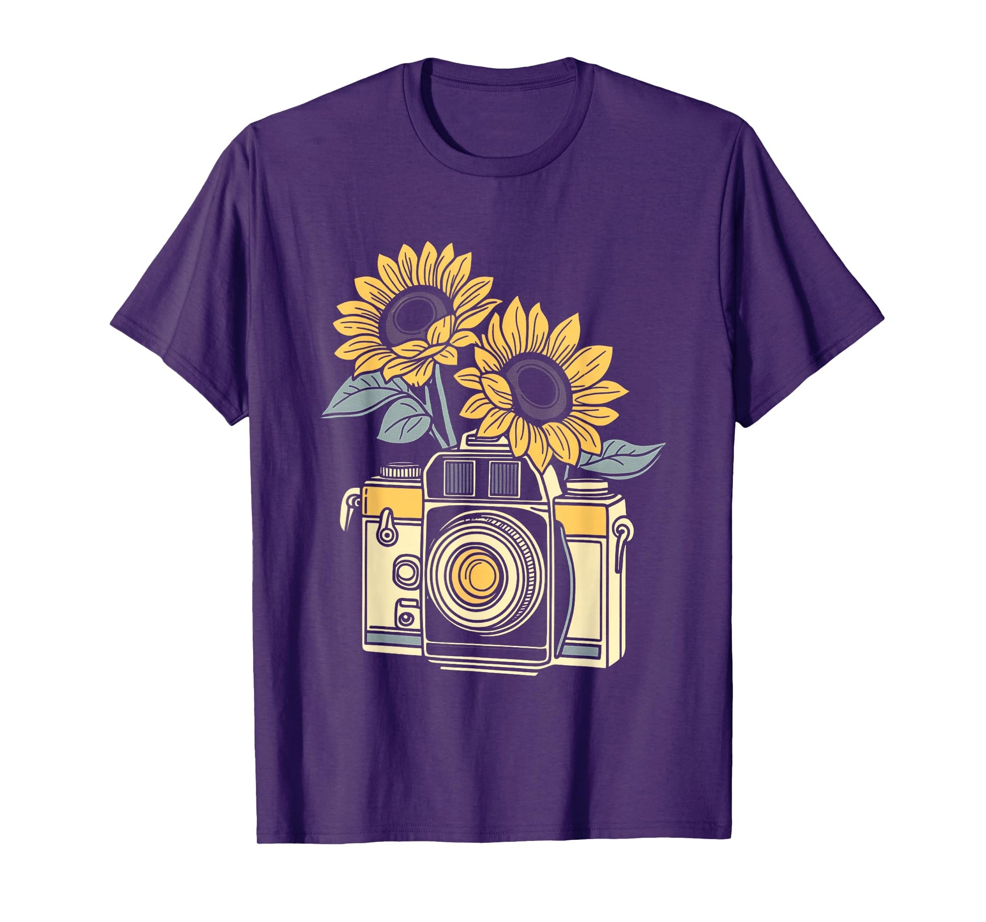 Photographer Sunflower Camera T-Shirt - Novelty Apparel Men Women - T-Shirt, Sweatshirt, Hoodie