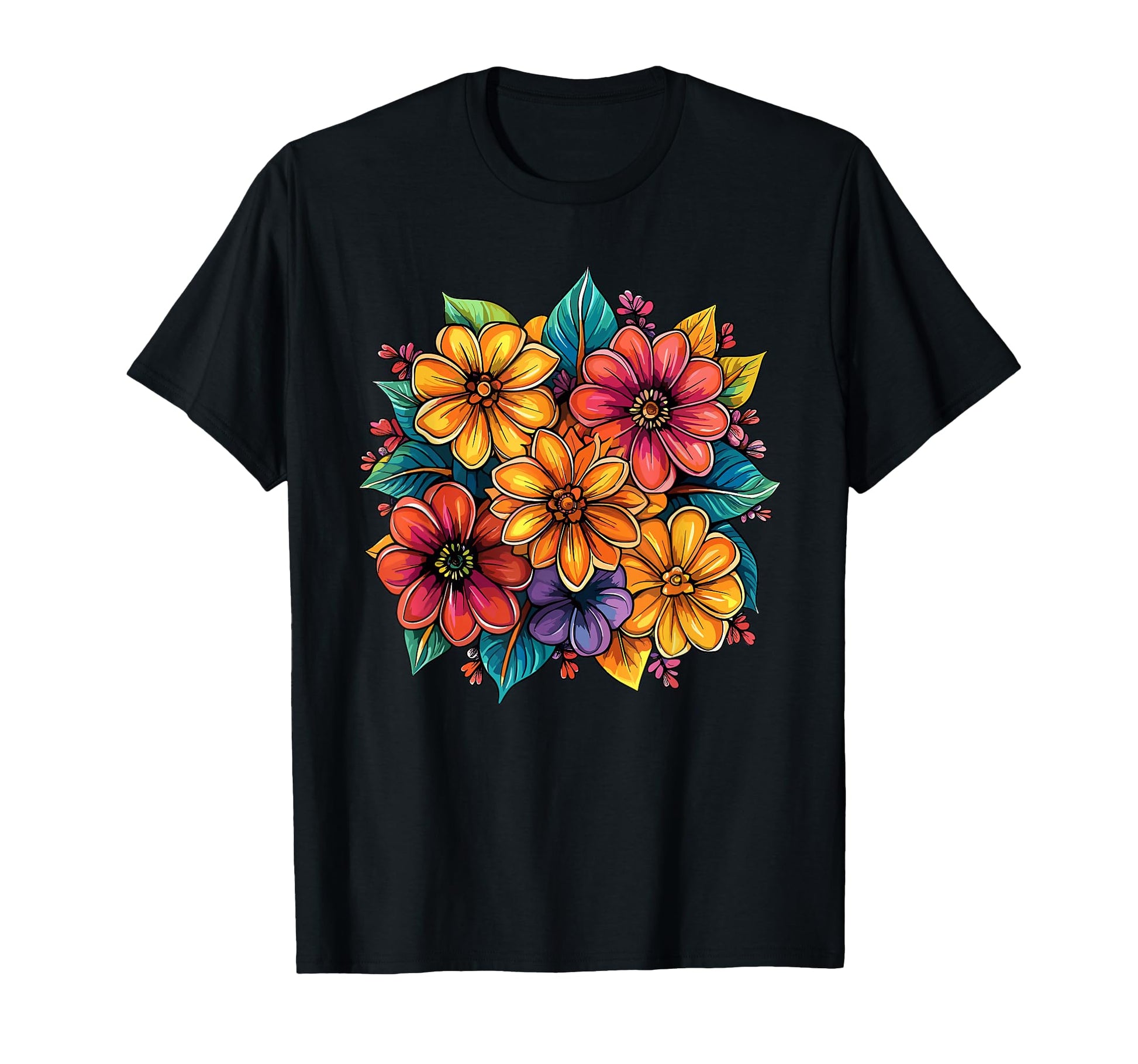 Boho Spring Flowers Botanical Bloom T-Shirt - Streetwear Style for Adults - T-Shirt, Sweatshirt, Hoodie