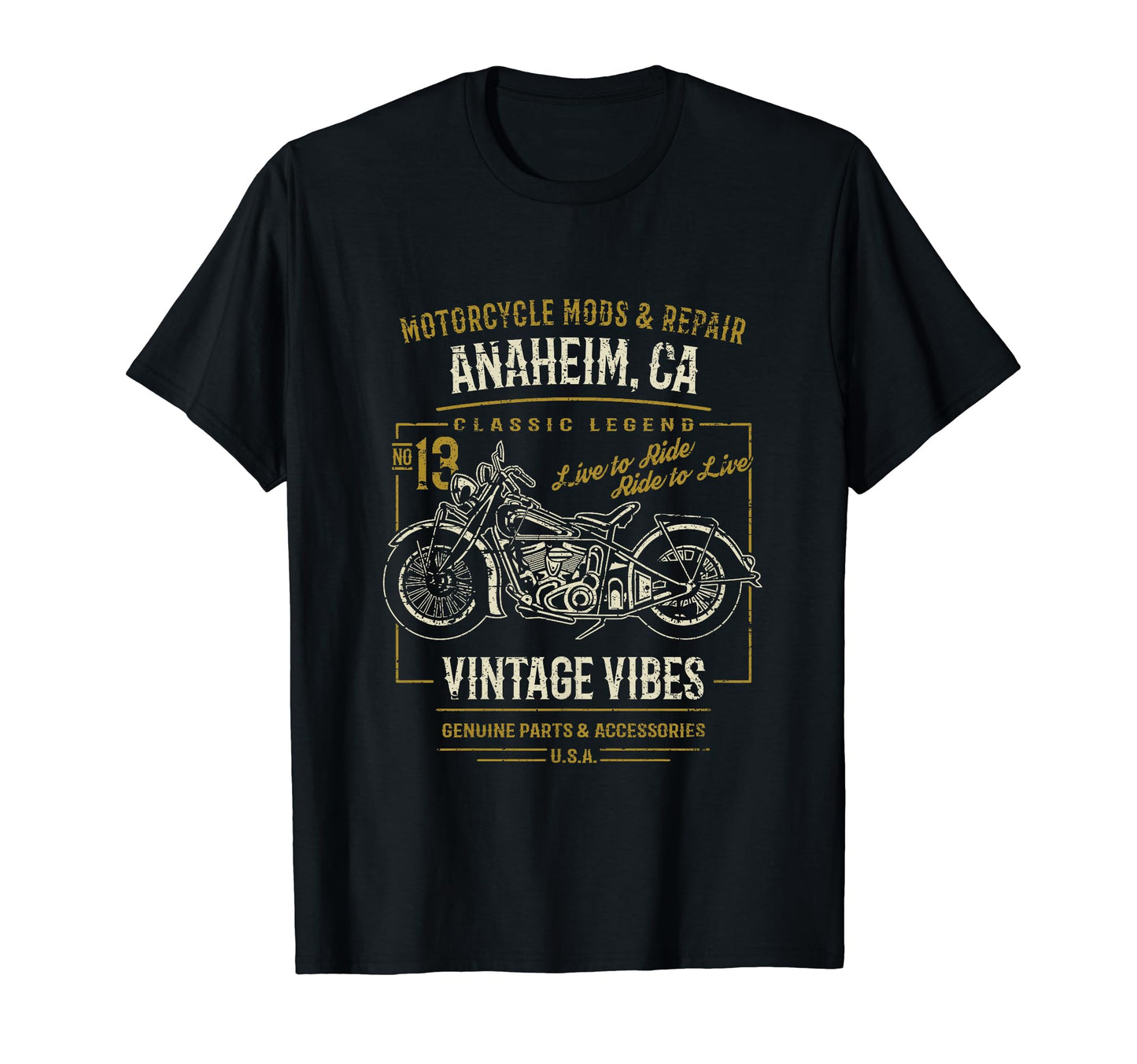 Anaheim California Usa Motorcycle T-Shirt - Minimalist Print Unisex - T-Shirt, Sweatshirt, Hoodie