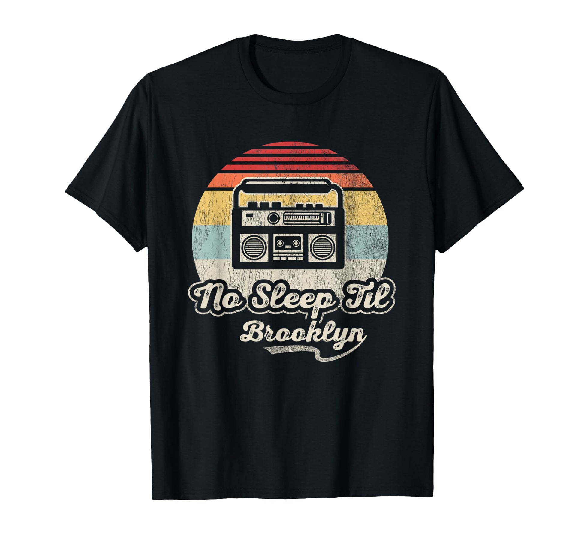 No Sleep Til Brooklyn Boombox T-Shirt - Minimalist Print Unisex - T-Shirt, Sweatshirt, Hoodie