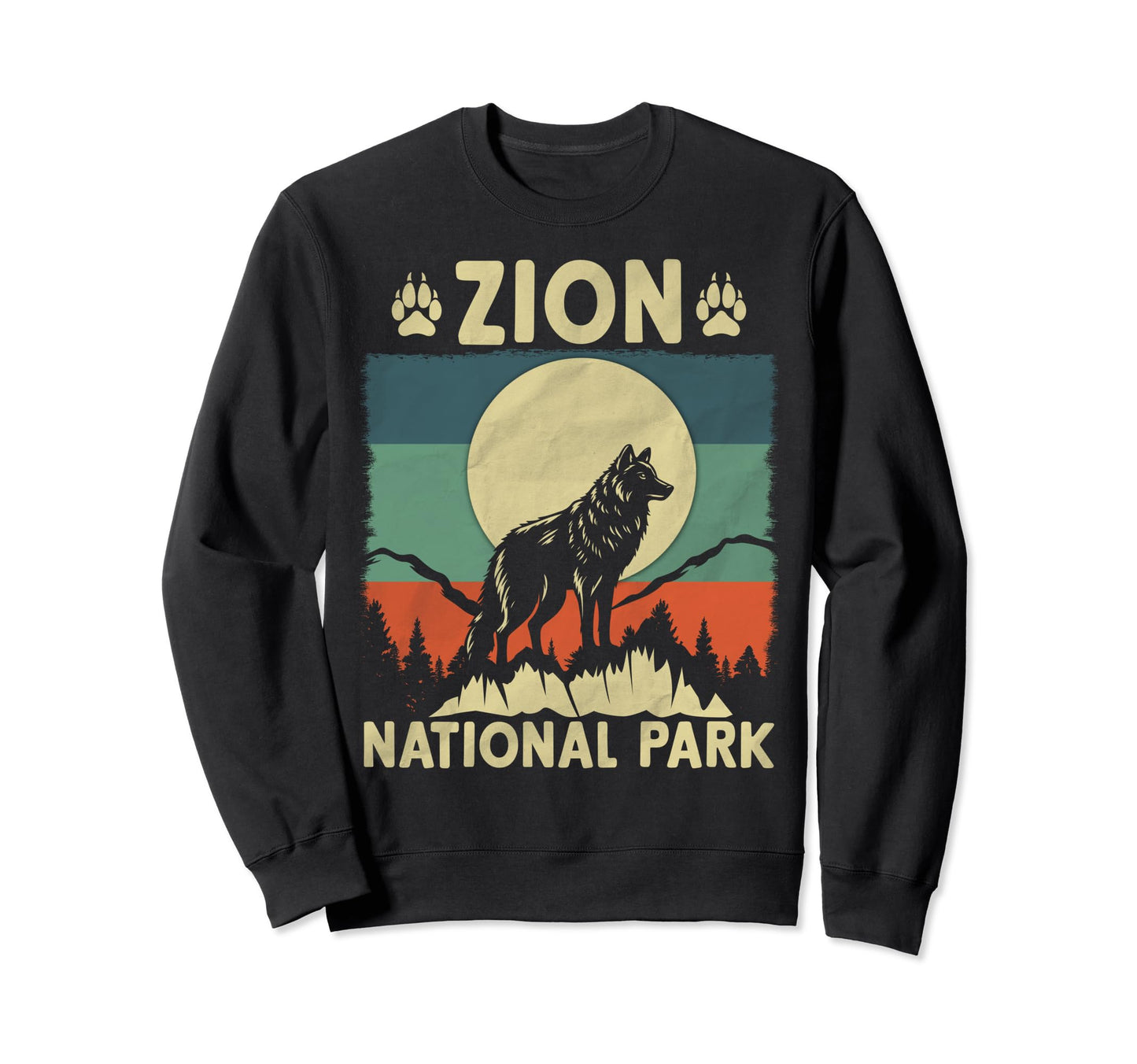 Wolf Zion National Park Sweatshirt - Streetwear Style for Adults - T-Shirt, Sweatshirt, Hoodie