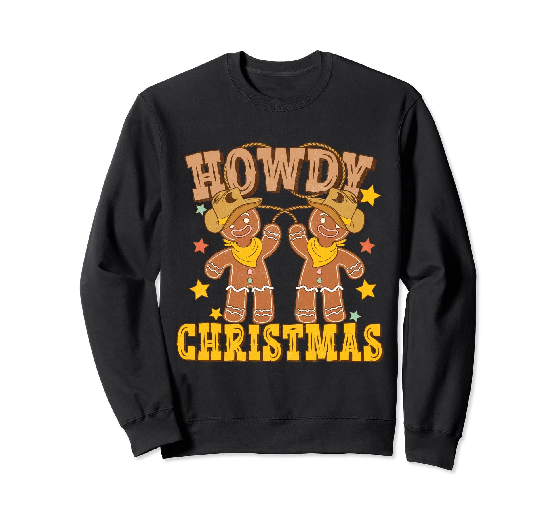 Howdy Holiday Western Cowboy Cowgirl Sweatshirt - Fun Novelty Design Unisex - T-Shirt, Sweatshirt, Hoodie