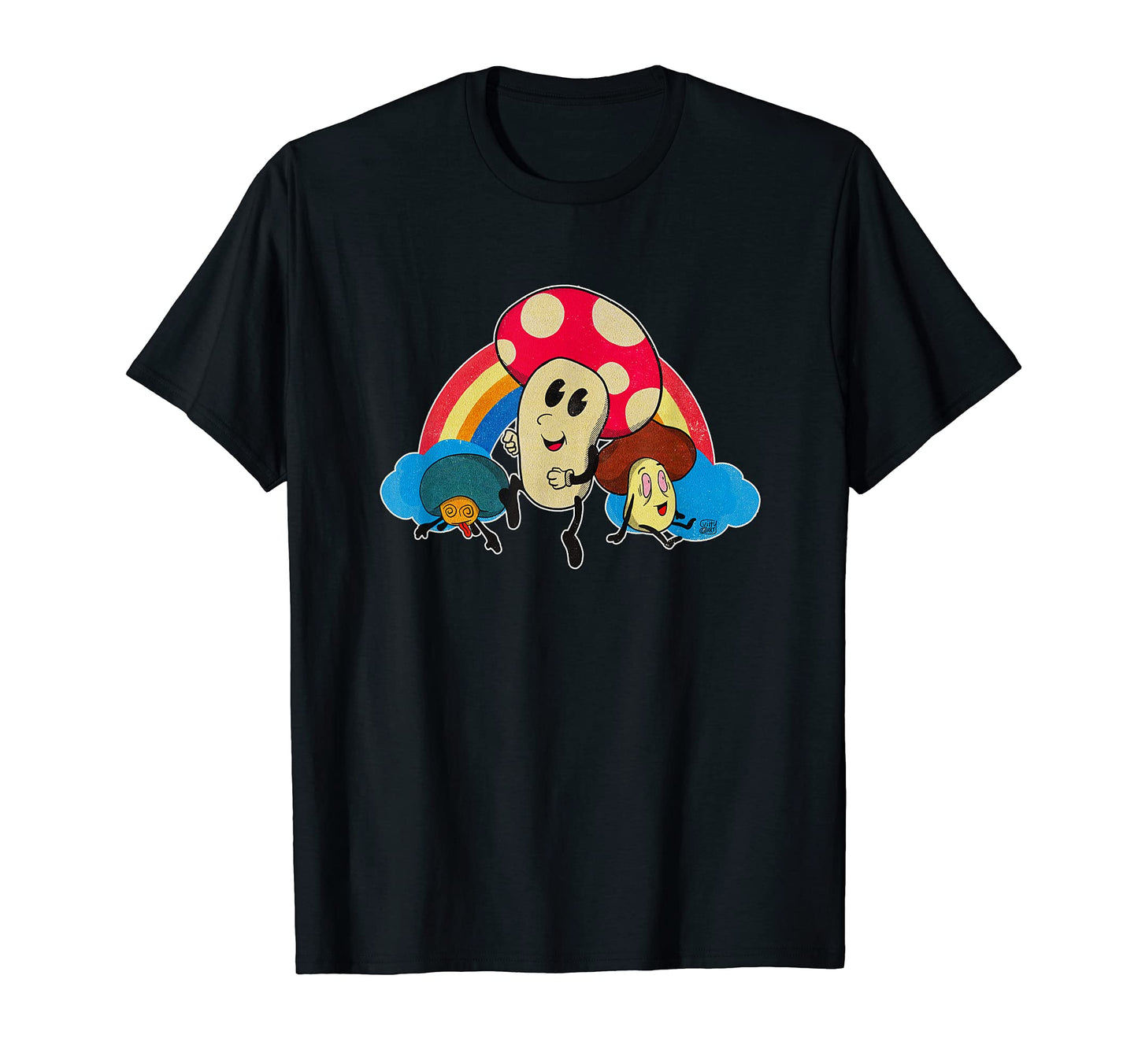 Funny Mushrooms Rainbow Comic 70S T-Shirt - Streetwear Style for Adults - T-Shirt, Sweatshirt, Hoodie