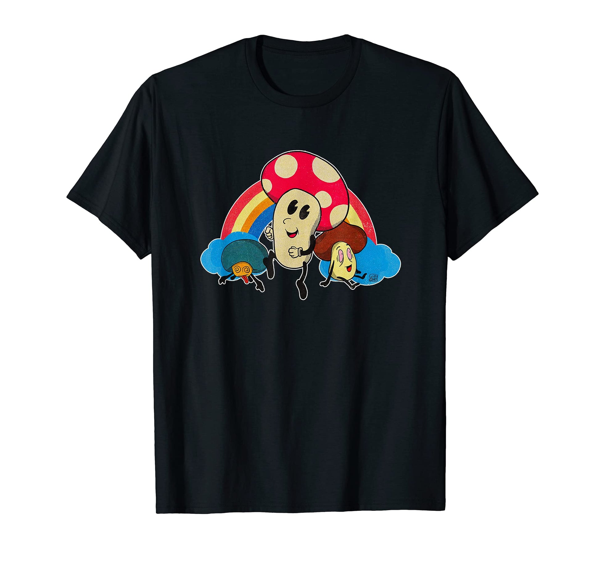 Funny Mushrooms Rainbow Comic 70S T-Shirt - Streetwear Style for Adults - T-Shirt, Sweatshirt, Hoodie