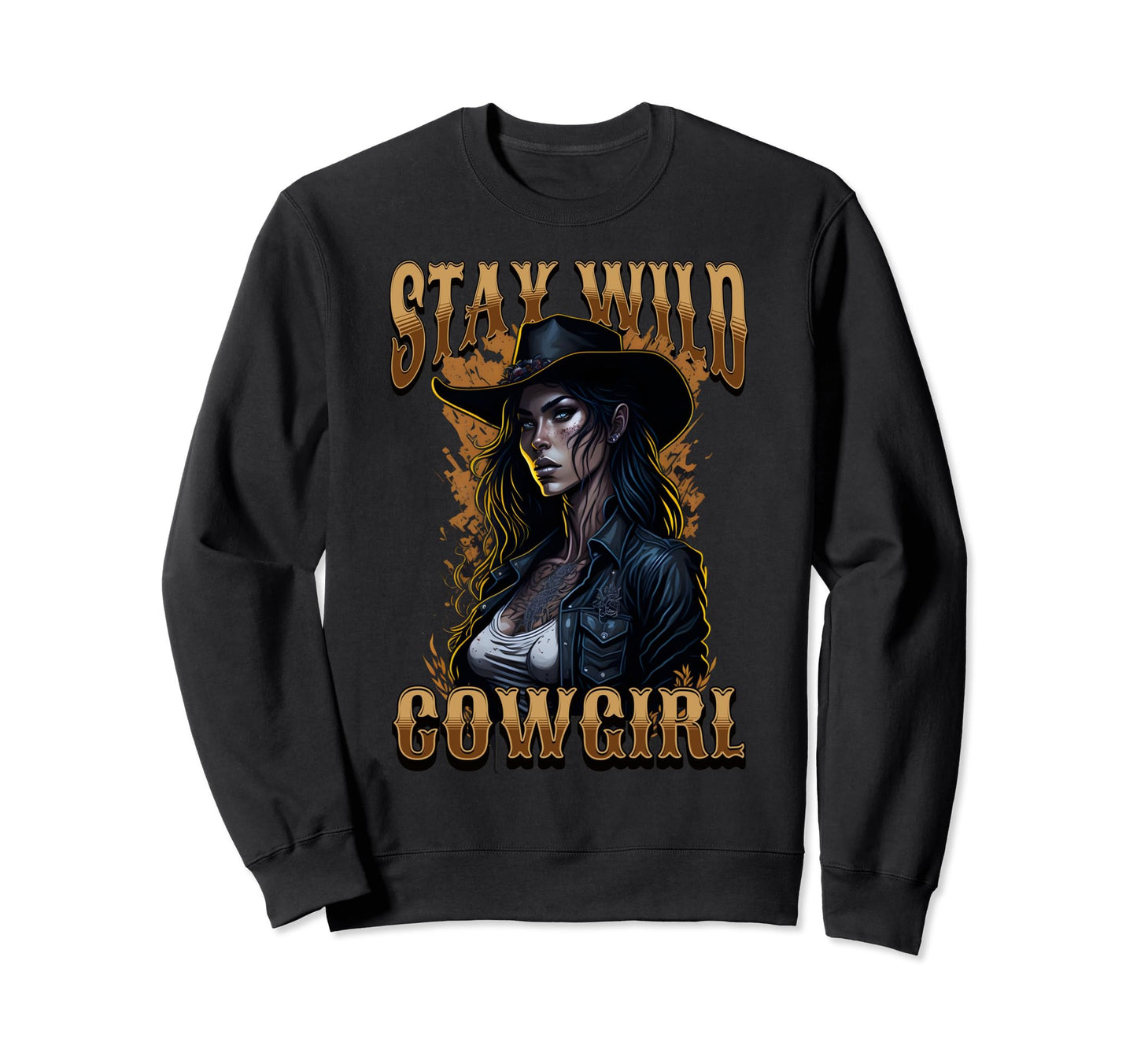 Cowgirl Stay Wild West Womens Sweatshirt - Graphic Print Men Women - T-Shirt, Sweatshirt, Hoodie