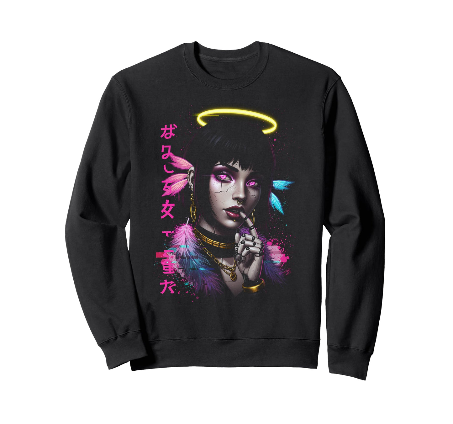 Japanese Aesthetic Streetwear Sweatshirt - Custom Art Print for Adults - T-Shirt, Sweatshirt, Hoodie