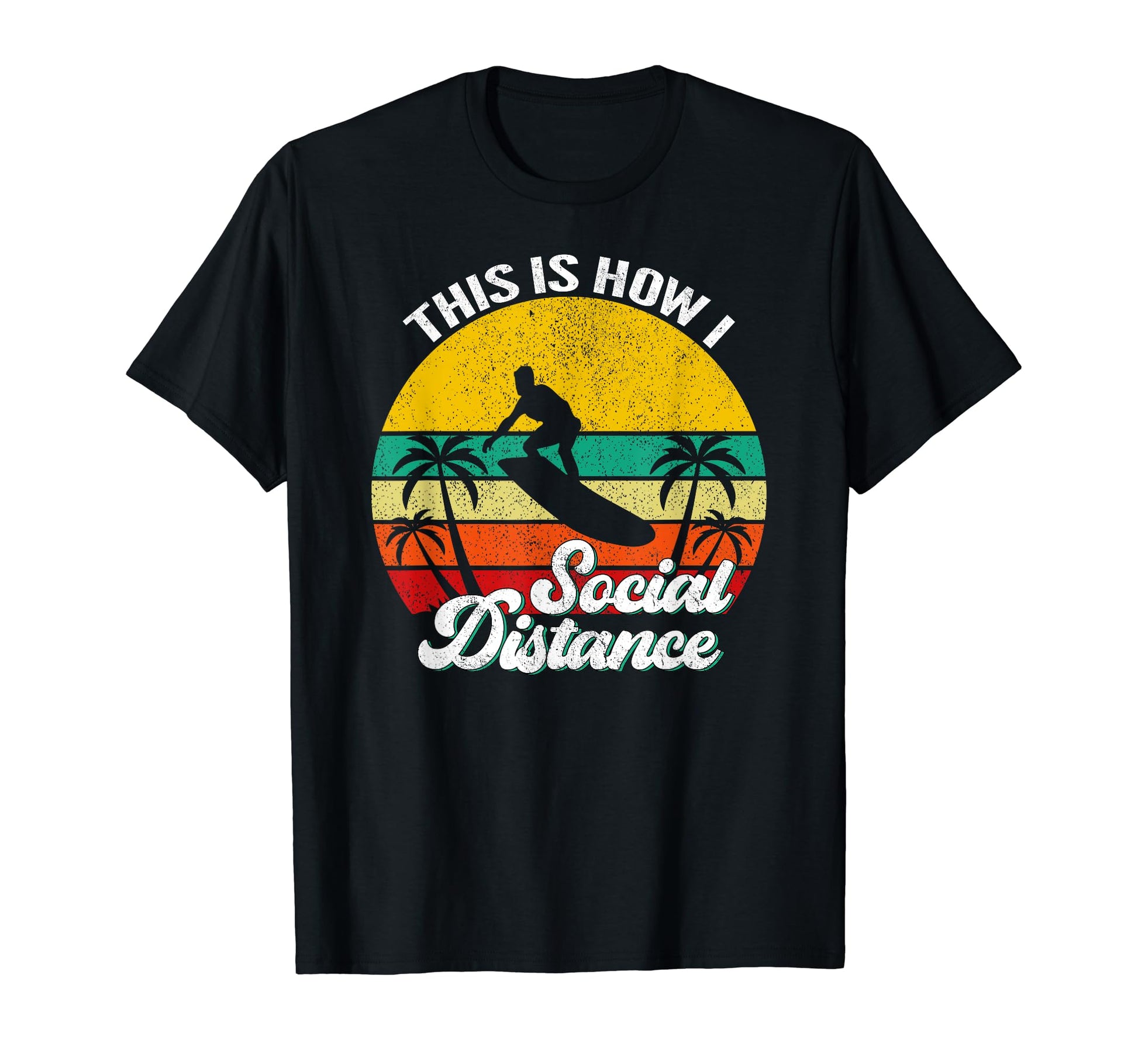 Funny Sunset Surfing Surfer Surf T-Shirt - Fun Novelty Design for Adults - T-Shirt, Sweatshirt, Hoodie