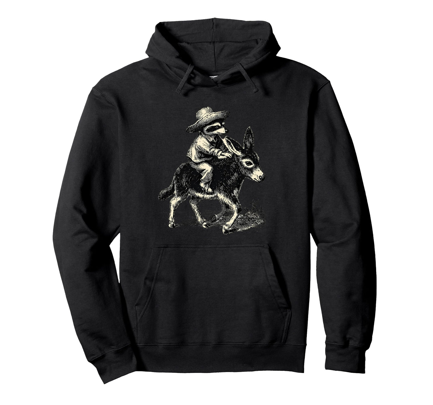Raccoon Cowboy Trash Panda Cowgirl Hoodie - Streetwear Style Men Women - T-Shirt, Sweatshirt, Hoodie