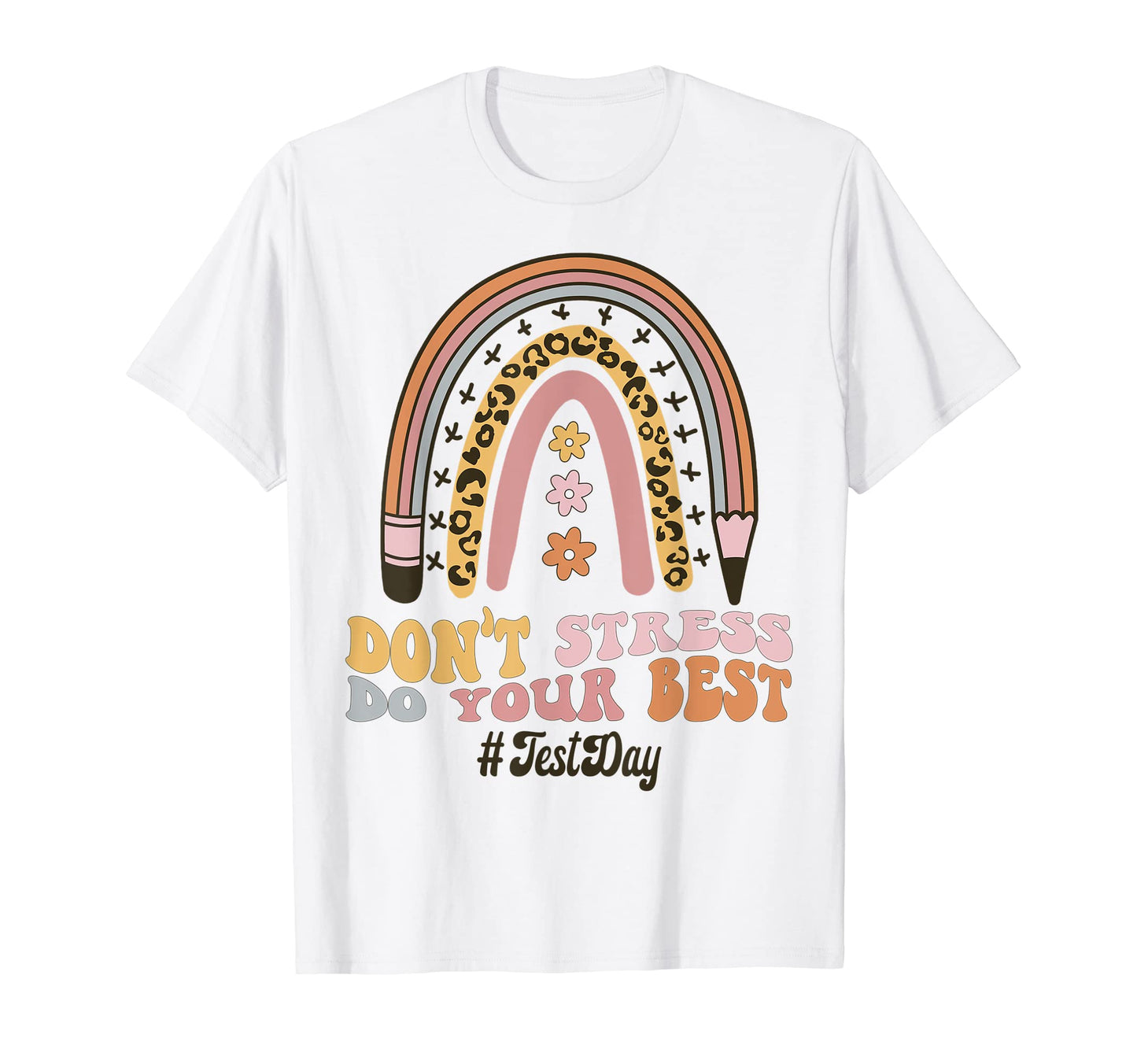 Groovy Dont Stress Rock Test T-Shirt - Aesthetic Graphic for Adults - T-Shirt, Sweatshirt, Hoodie