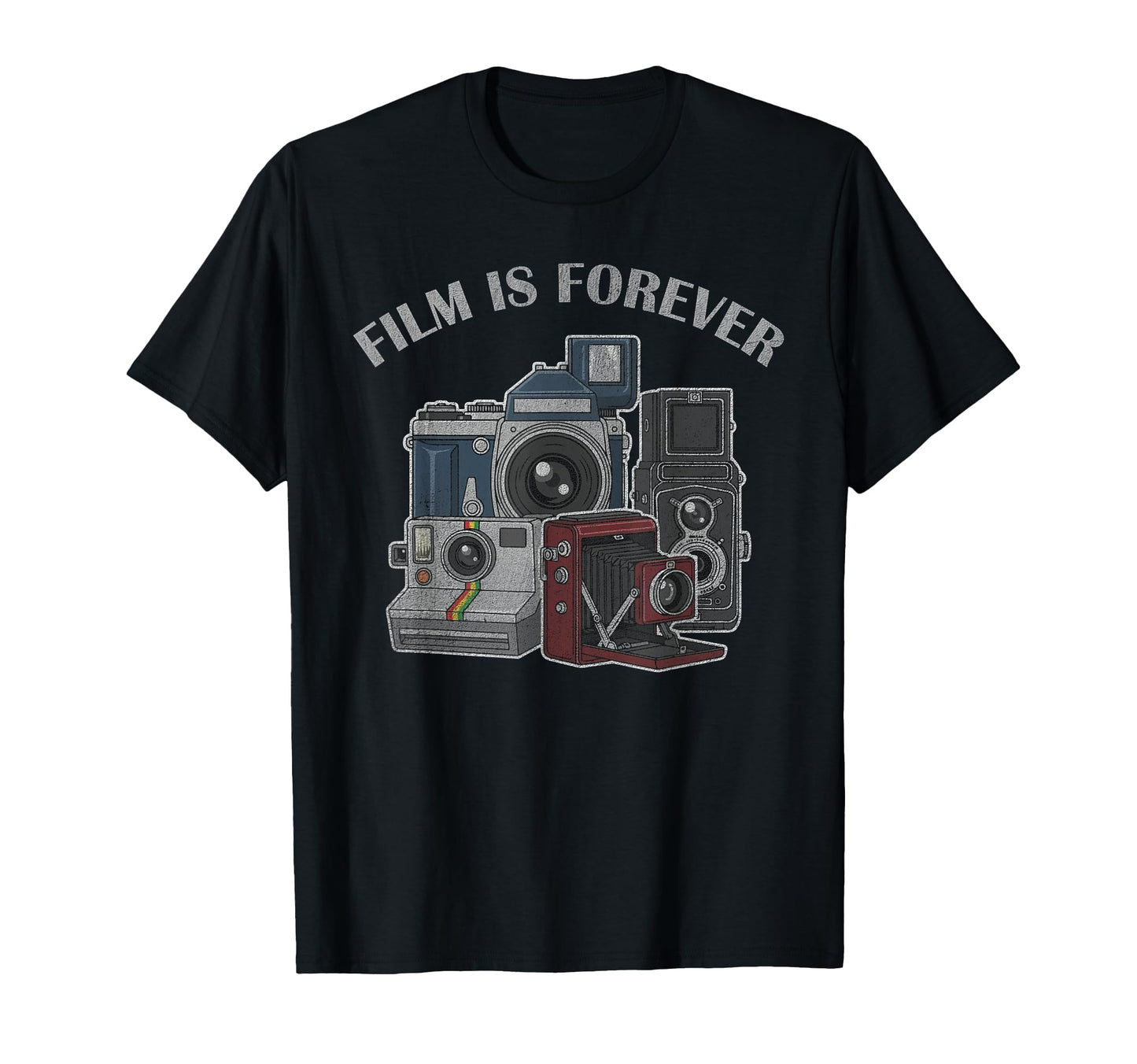 Film Is Forever Old School Camera T-Shirt - Casual Everyday Wear Men Women - T-Shirt, Sweatshirt, Hoodie