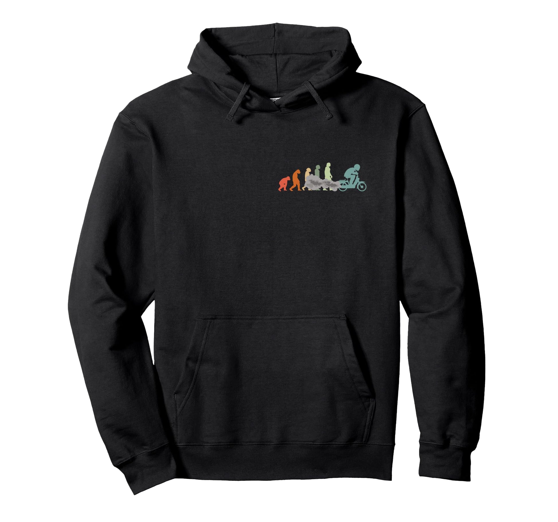 Moped Bike Mofas Moped Evolution Hoodie - Novelty Apparel Men Women - T-Shirt, Sweatshirt, Hoodie