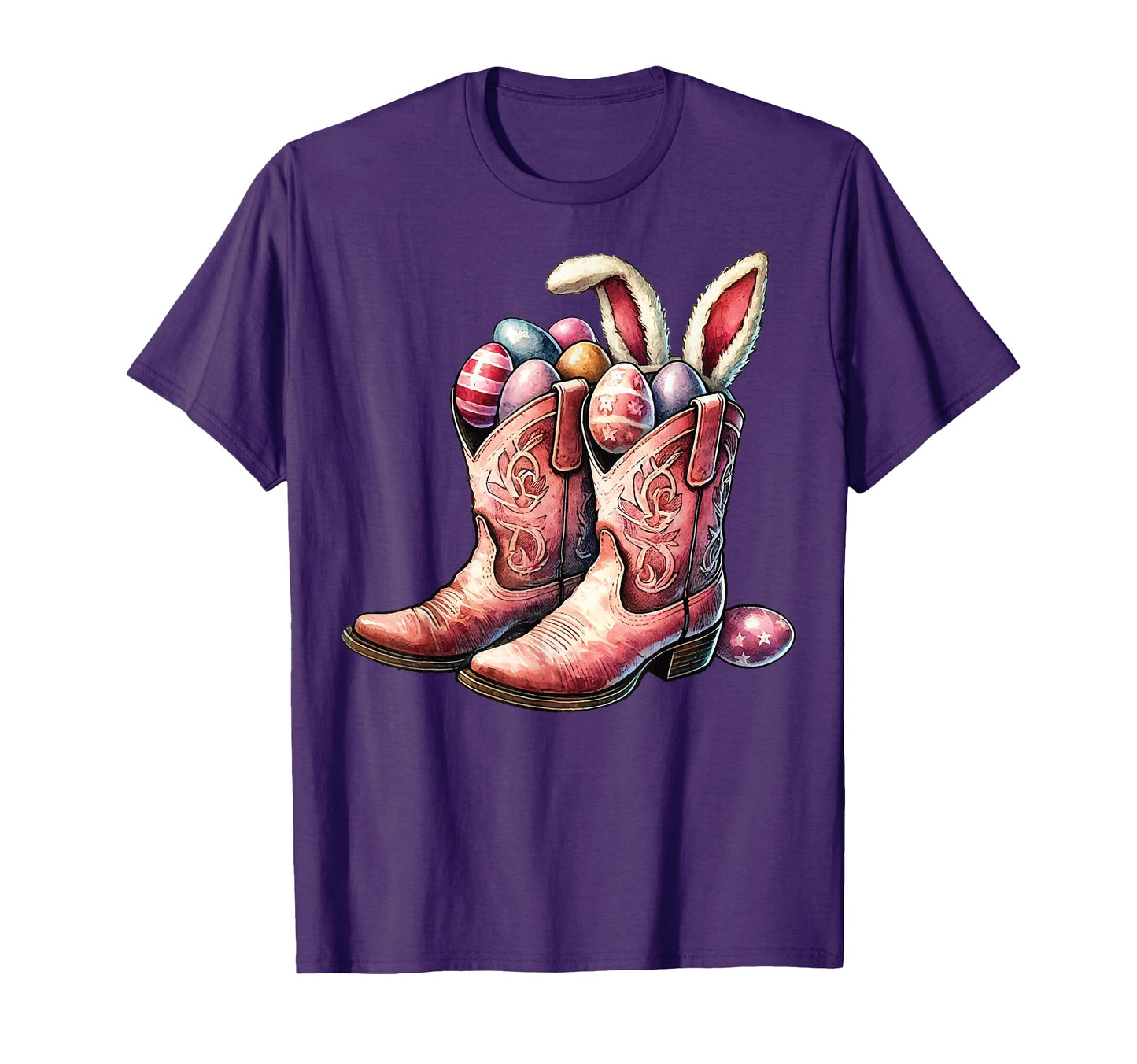 Easter Cowboy Boots Eggs T-Shirt - Fun Novelty Design Unisex - T-Shirt, Sweatshirt, Hoodie