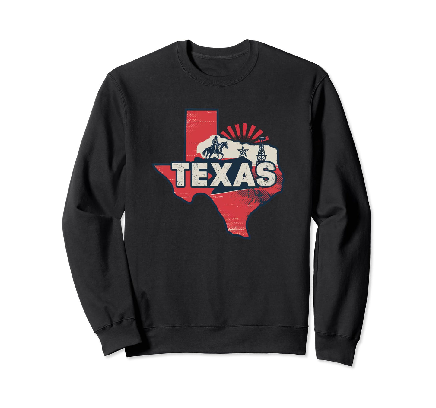 Cowboy Texas Sweatshirt - Aesthetic Graphic for Adults - T-Shirt, Sweatshirt, Hoodie
