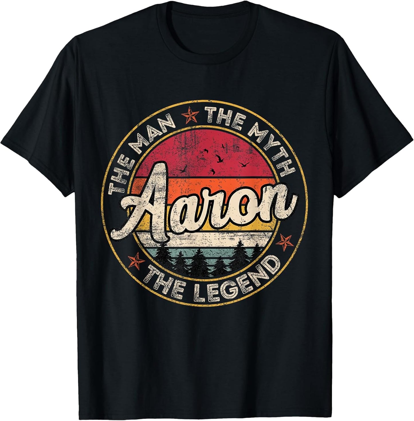 Aaron First Name Personalized Vintage Retro - Adult & Kids T-Shirts, Sweatshirts & Hoodies apparel design preview 1
