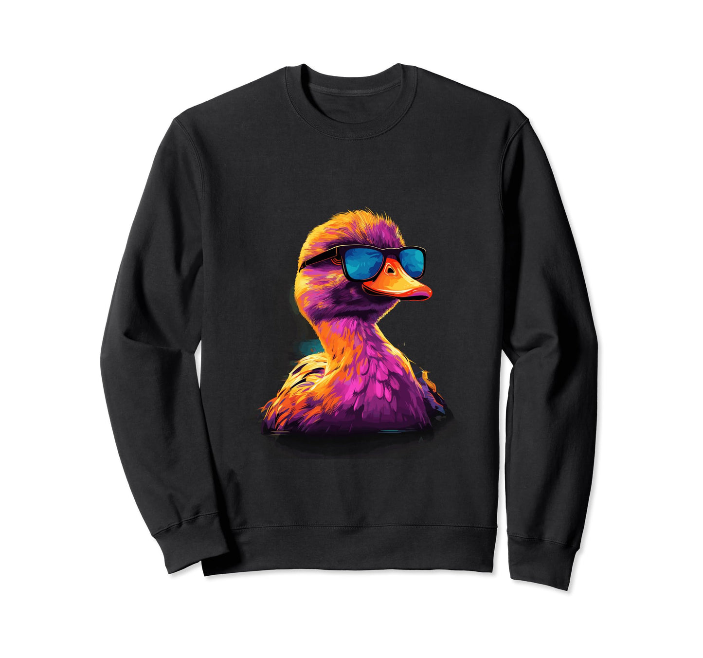 Funny Duck Vaporwave Aesthetic Animal Sweatshirt - Trendy Graphic Unisex - T-Shirt, Sweatshirt, Hoodie