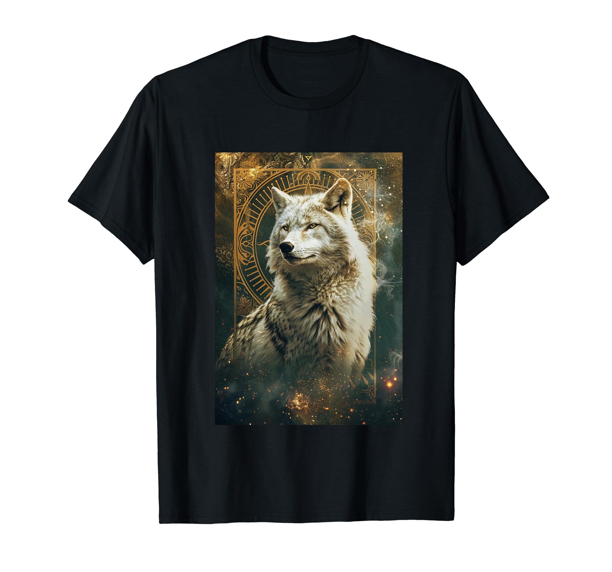 Boho Mystic Wolf Art T-Shirt - Graphic Print for Adults - T-Shirt, Sweatshirt, Hoodie