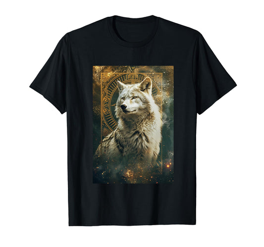 Boho Mystic Wolf Art T-Shirt - Graphic Print for Adults - T-Shirt, Sweatshirt, Hoodie