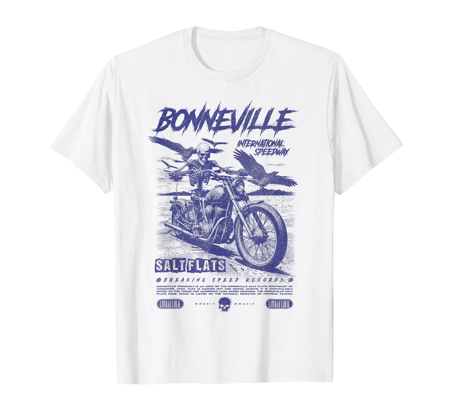 Bonneville Salt Flats Motorcycle Racing T-Shirt - Trendy Graphic Men Women - T-Shirt, Sweatshirt, Hoodie