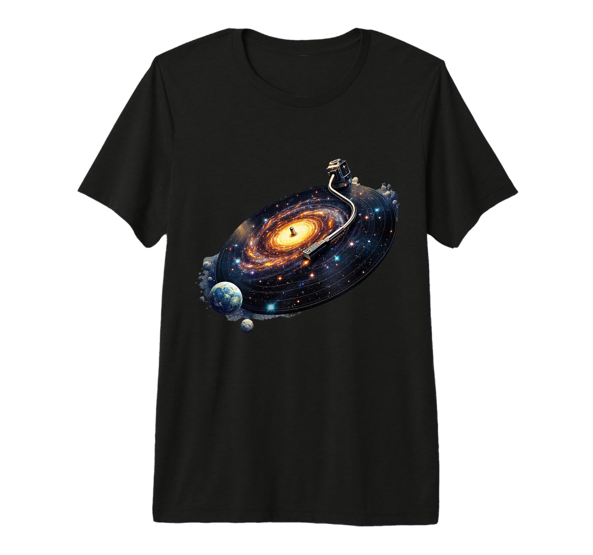 Vinyl Space Tri Blend T-Shirt - Novelty Apparel for Adults - T-Shirt, Sweatshirt, Hoodie