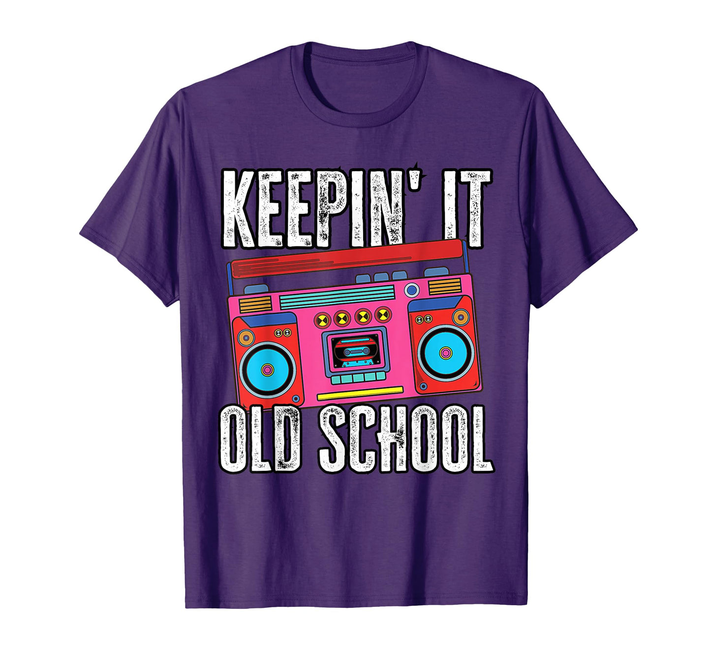 Old School 80S 90S Boombox Music Keepin It T-Shirt - Unique Graphic Unisex - T-Shirt, Sweatshirt, Hoodie