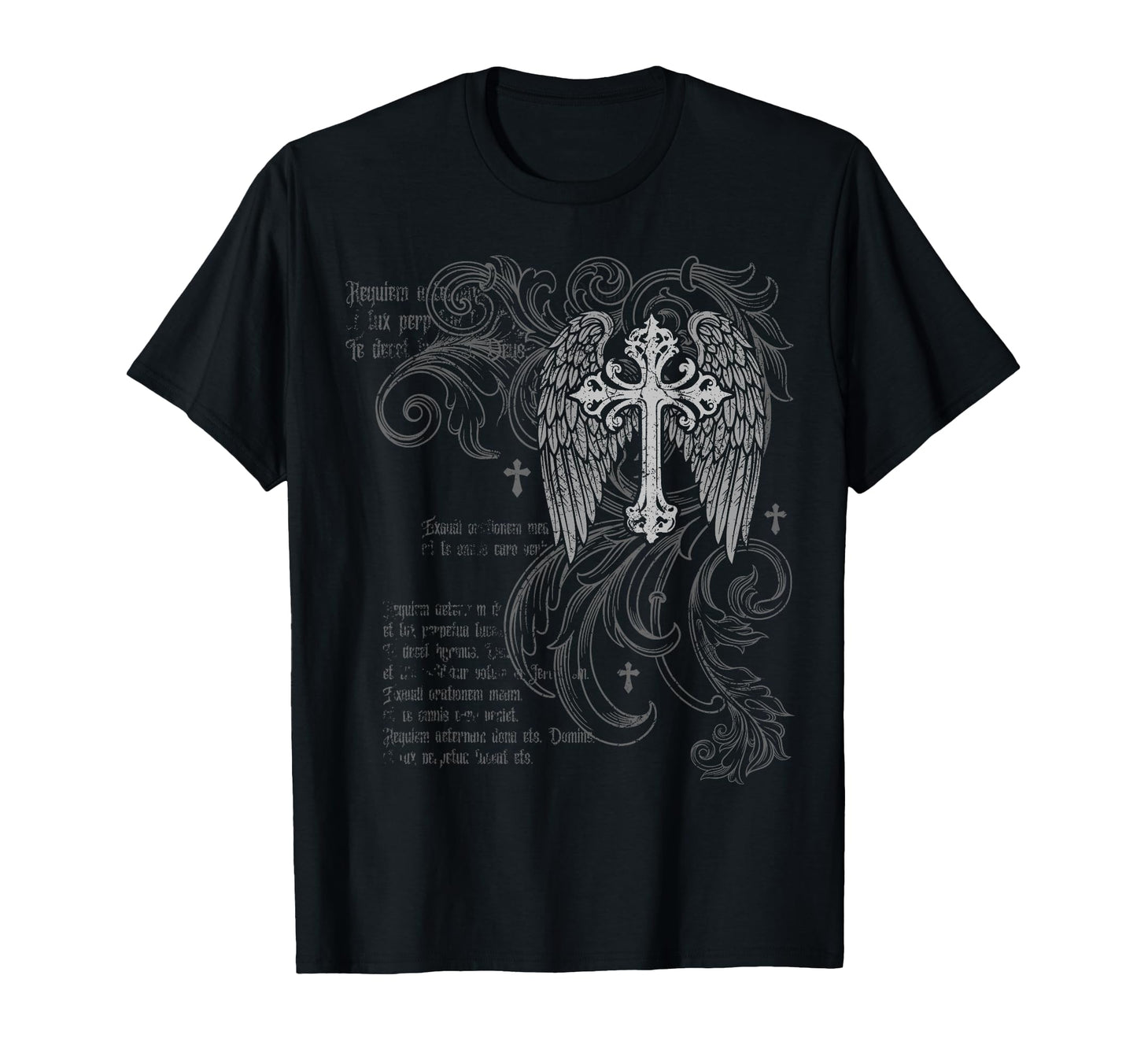 Y2K Grunge Cross Wings 2000S Goth Emo T-Shirt - Unique Graphic Men Women - T-Shirt, Sweatshirt, Hoodie