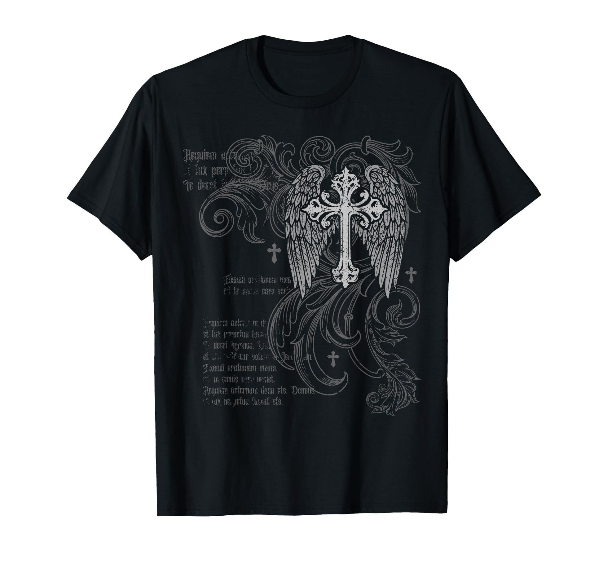 Y2K Grunge Cross Wings 2000S Goth Emo T-Shirt - Unique Graphic Men Women - T-Shirt, Sweatshirt, Hoodie