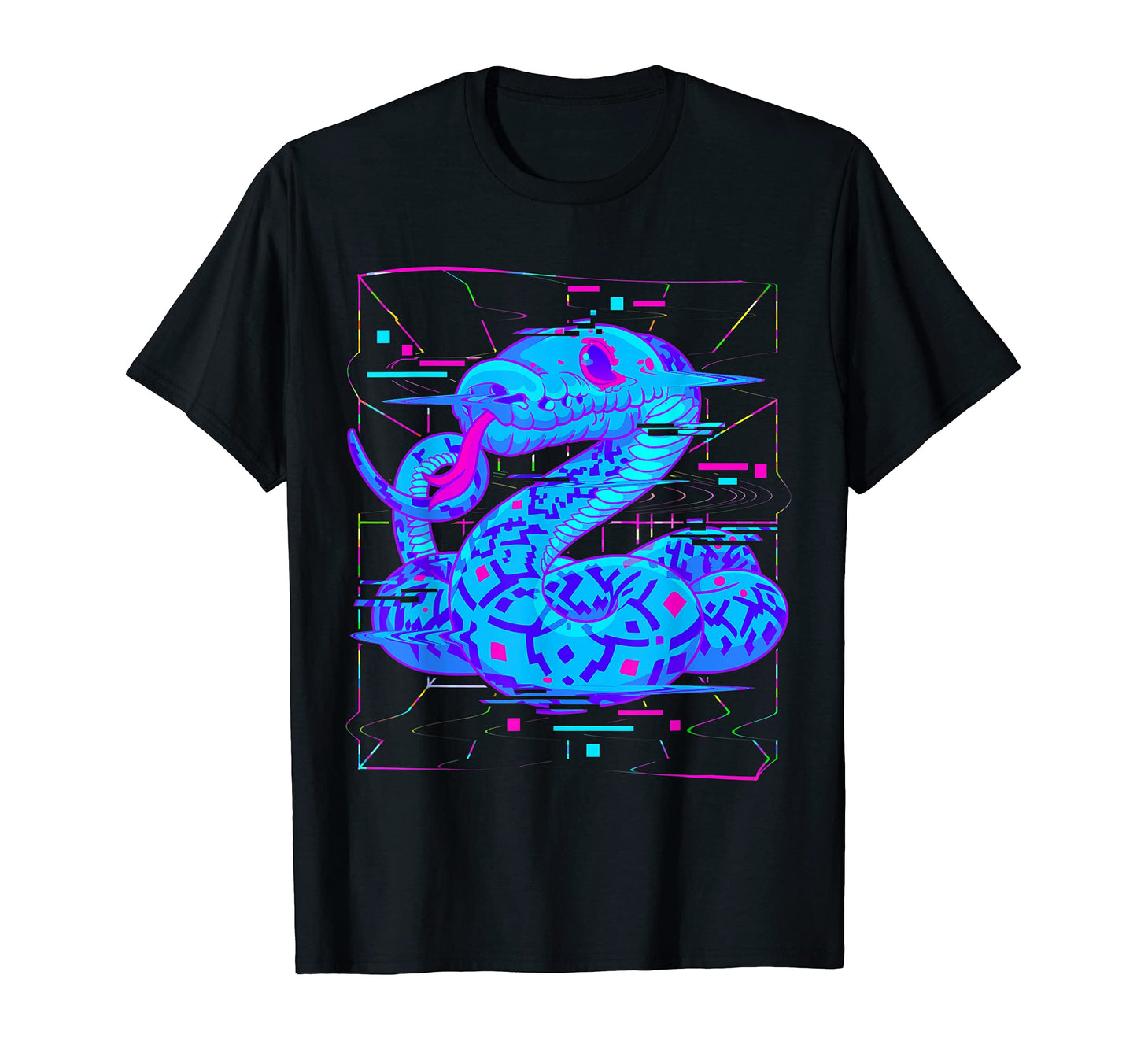 Vaporwave Pastel Goth Snake T-Shirt - Fun Novelty Design Men Women - T-Shirt, Sweatshirt, Hoodie