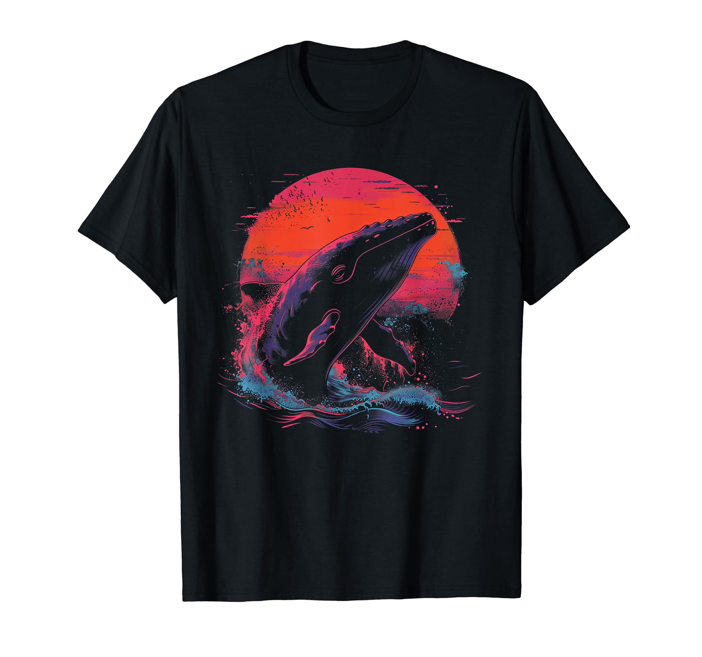 Whale Vaporwave Aesthetic Synthwave T-Shirt - Streetwear Style Men Women - T-Shirt, Sweatshirt, Hoodie