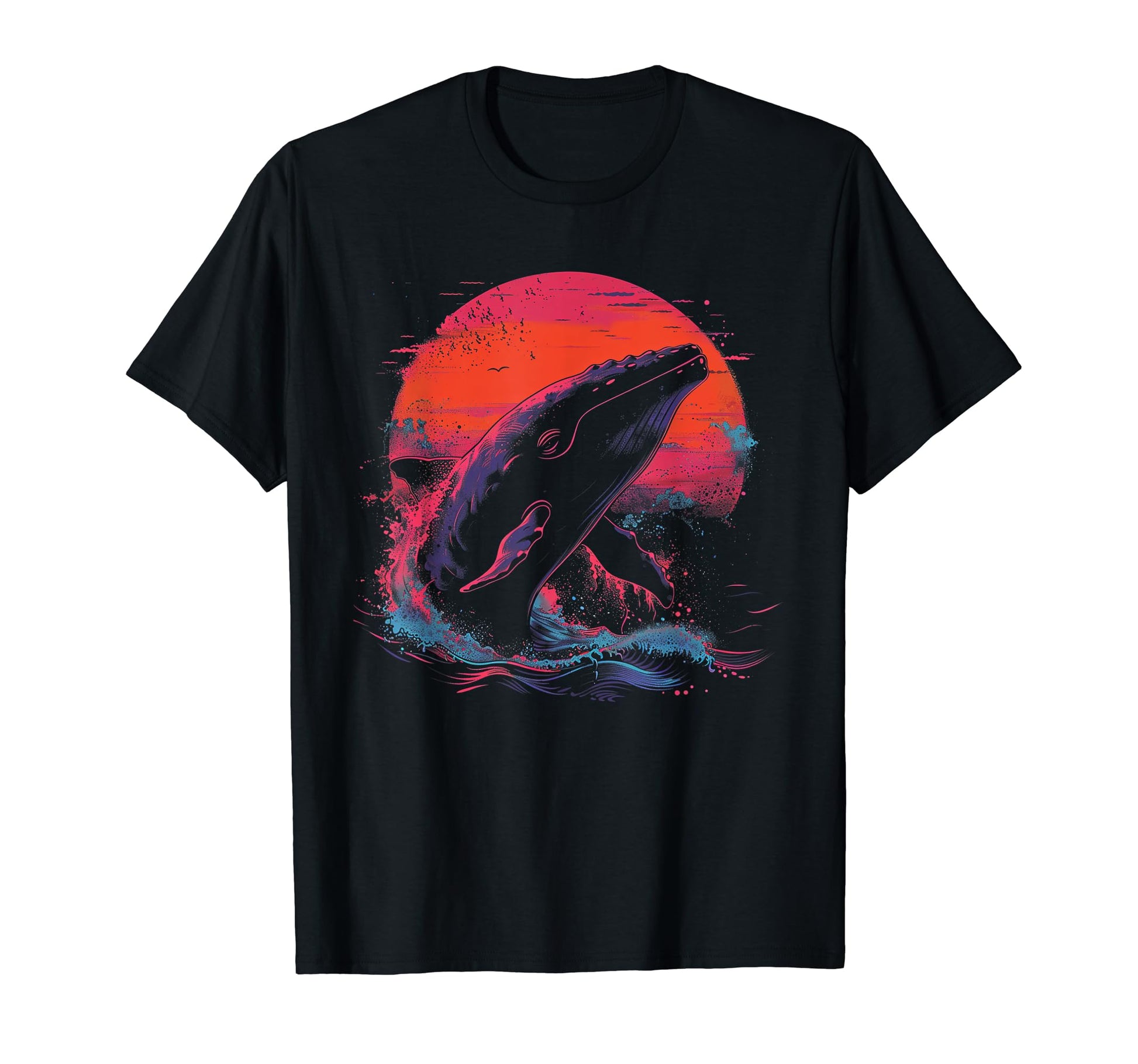 Whale Vaporwave Aesthetic Synthwave T-Shirt - Streetwear Style Men Women - T-Shirt, Sweatshirt, Hoodie