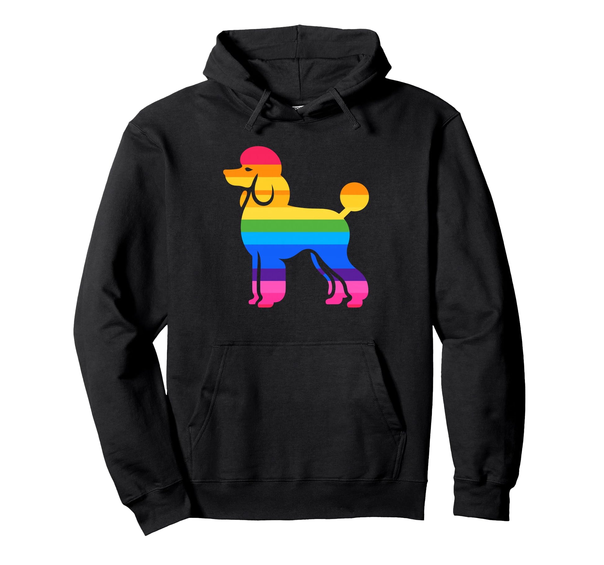 Poodle Rainbow Lgbt Lesbian Gay Pride Hoodie - Aesthetic Graphic Unisex - T-Shirt, Sweatshirt, Hoodie